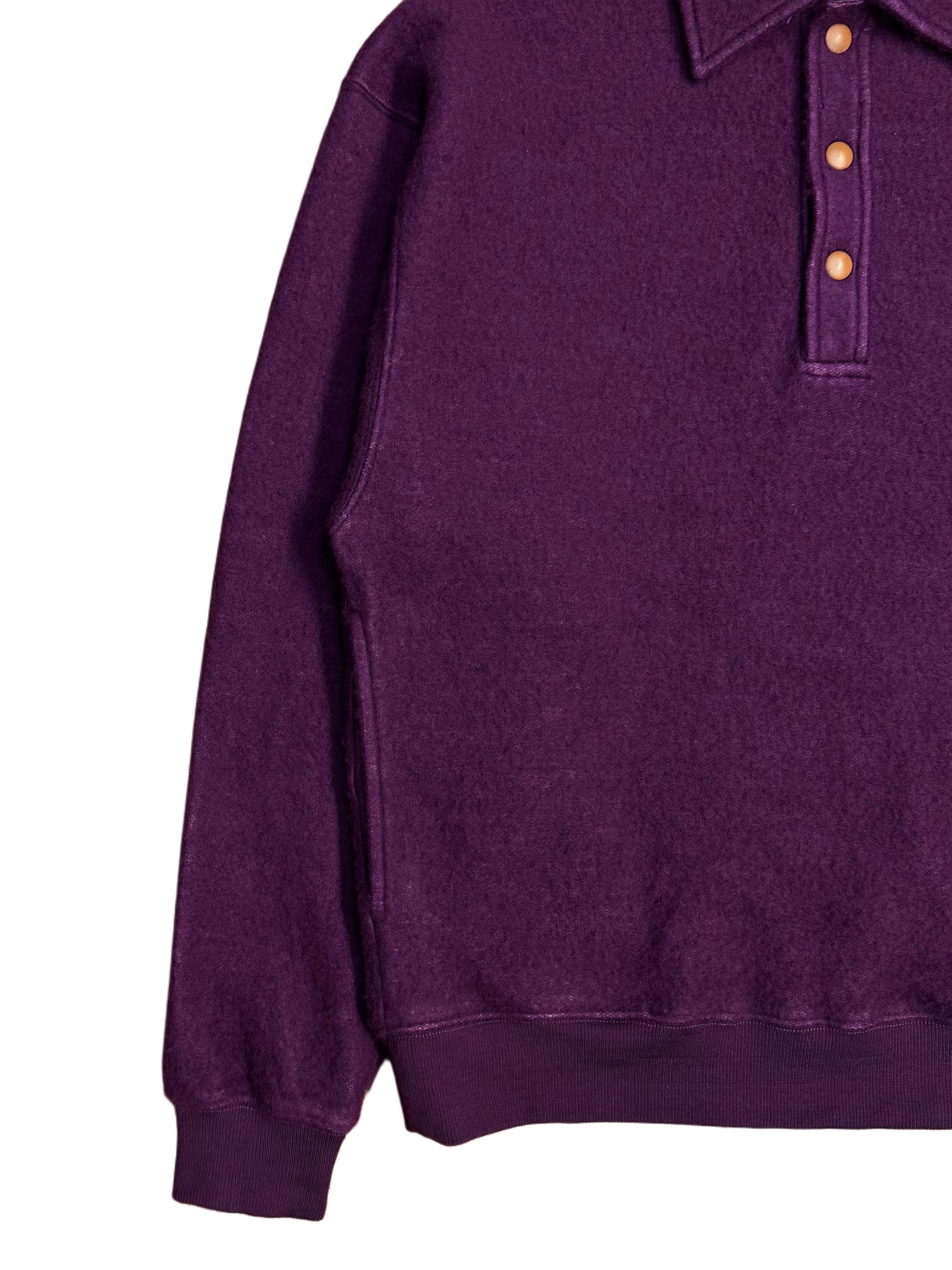 FRESH Bamboo Polo Sweater In Purple