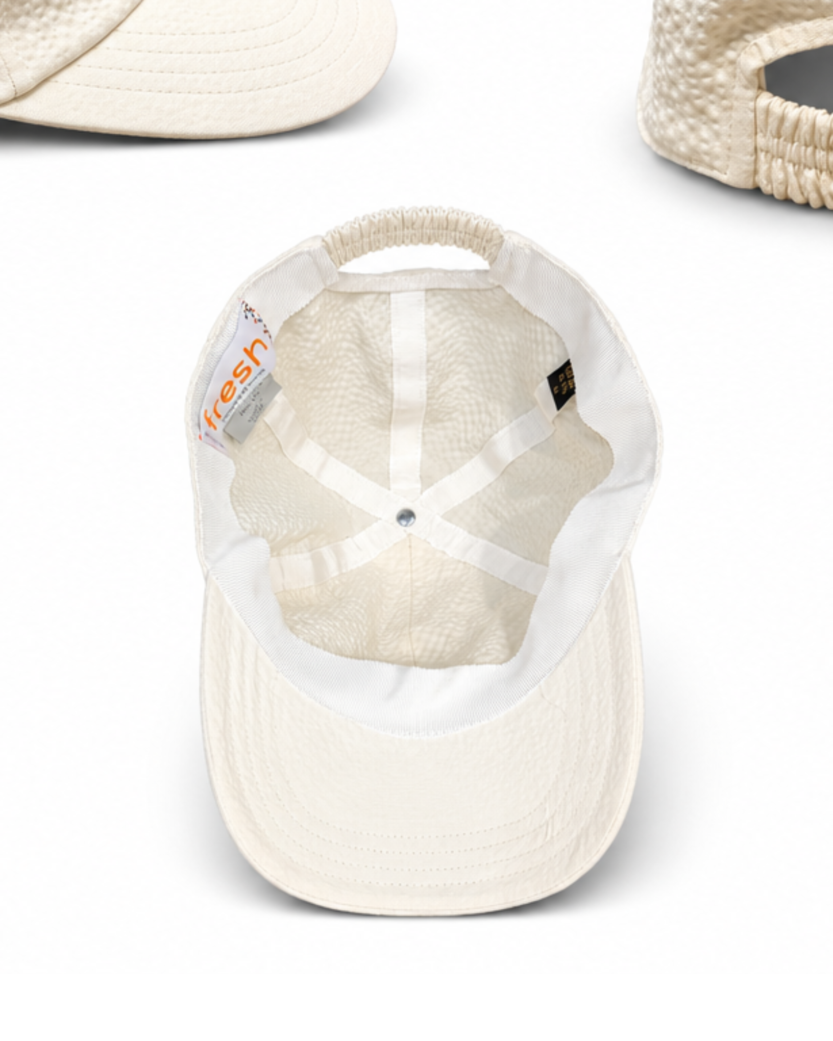 Cappellino in seersucker FRESCO colore Crema