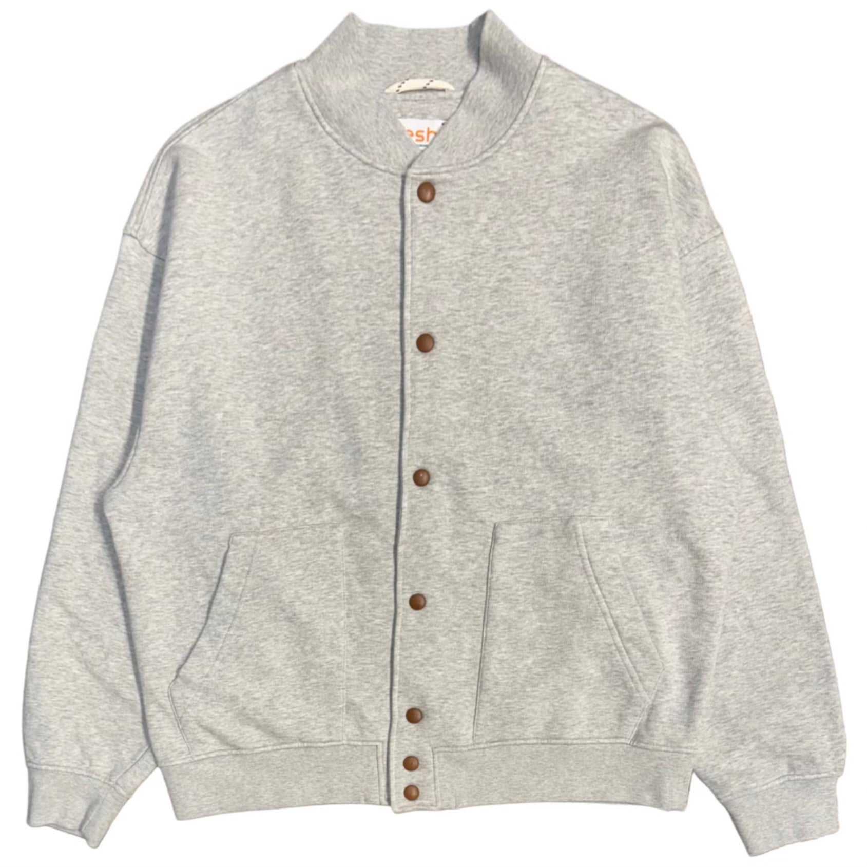 FRESH Harvard Bomber Sweatshirt in Grey