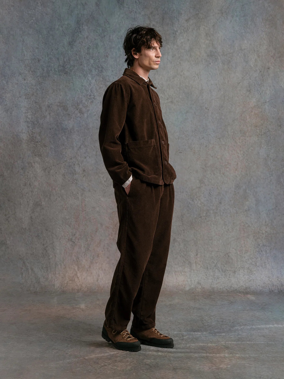 KESTIN Doune Pant in Ink Peat 8-Wale Organic Corduroy