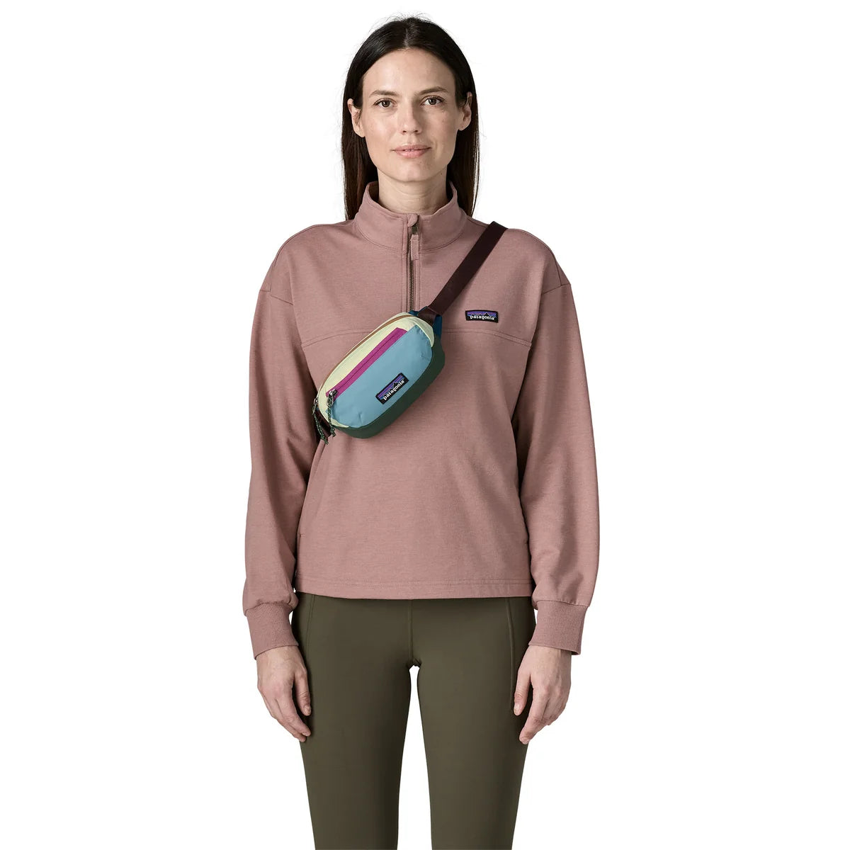 PATAGONIA Terravia Mini Hip Pack 1L Patchwork: Snowmelt Blue