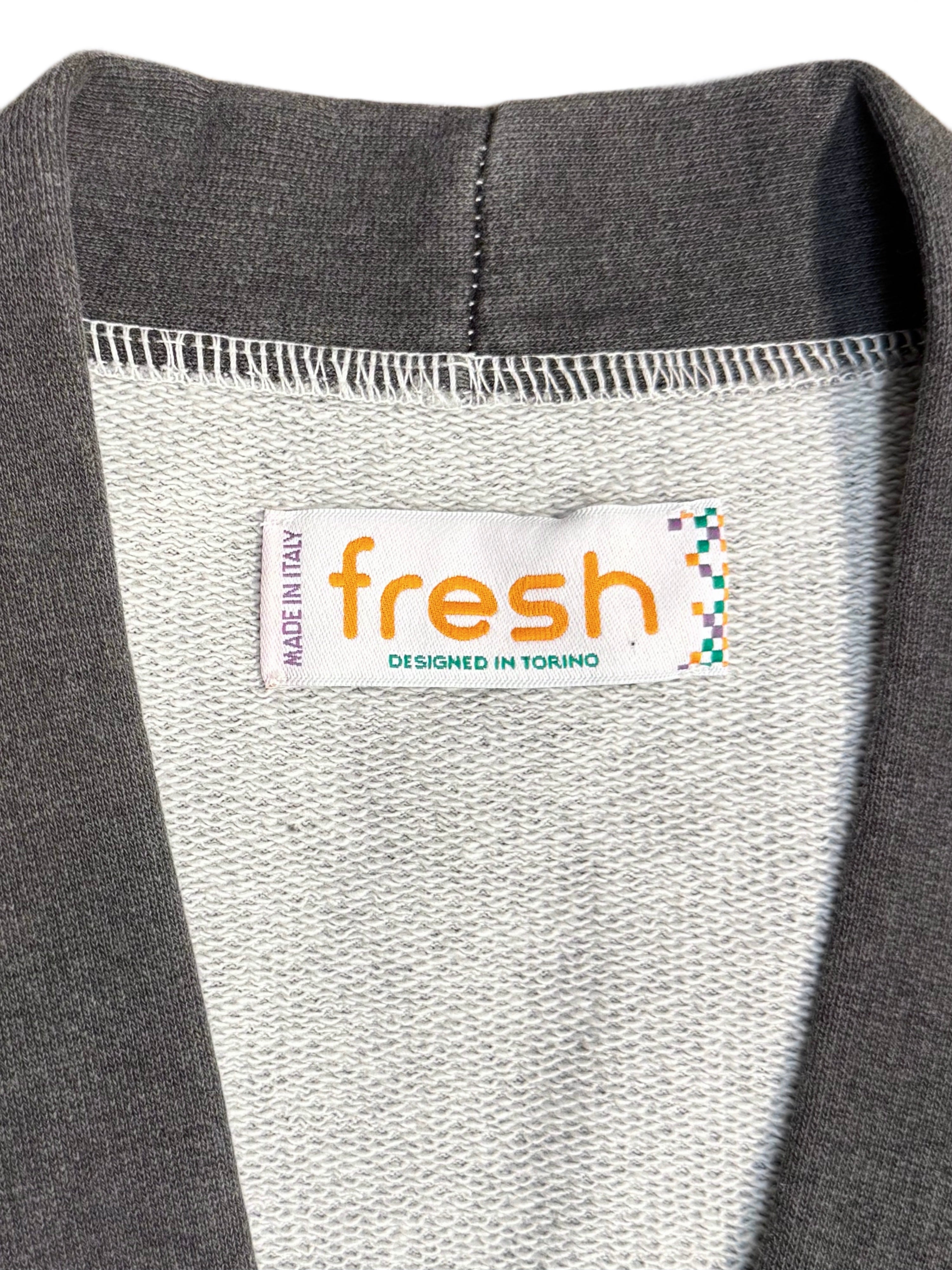 Cardigan FRESH Damon in cotone nero lavato