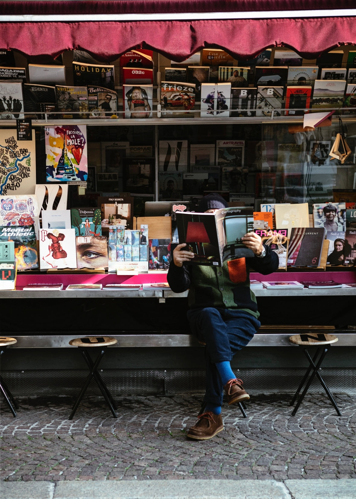 UNIVERSAL WORKS x Fresh Cardigan Wool Fleece Olive Rust
