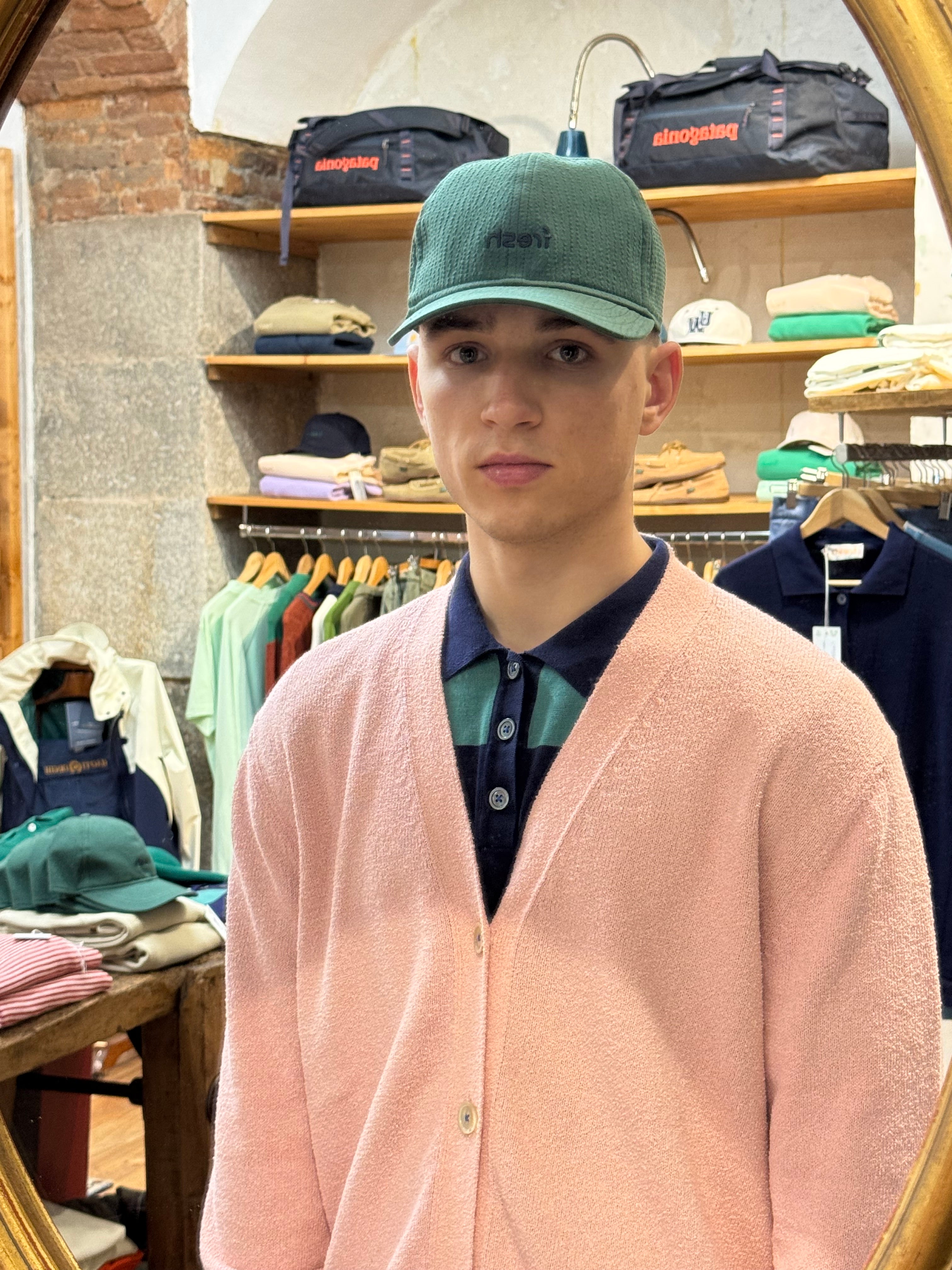 FRESH Seersucker Cap in Green