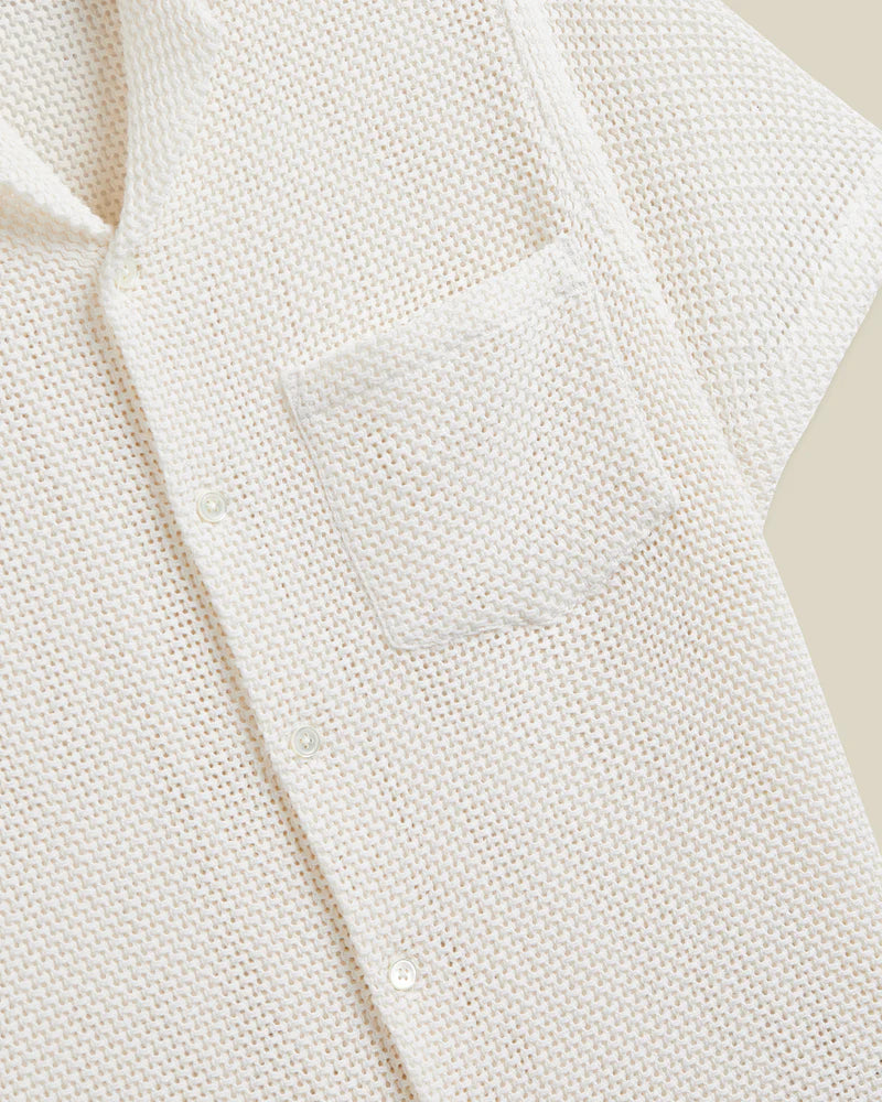 PORTUGUESE FLANNEL Agora White Short Sleeve Shirt