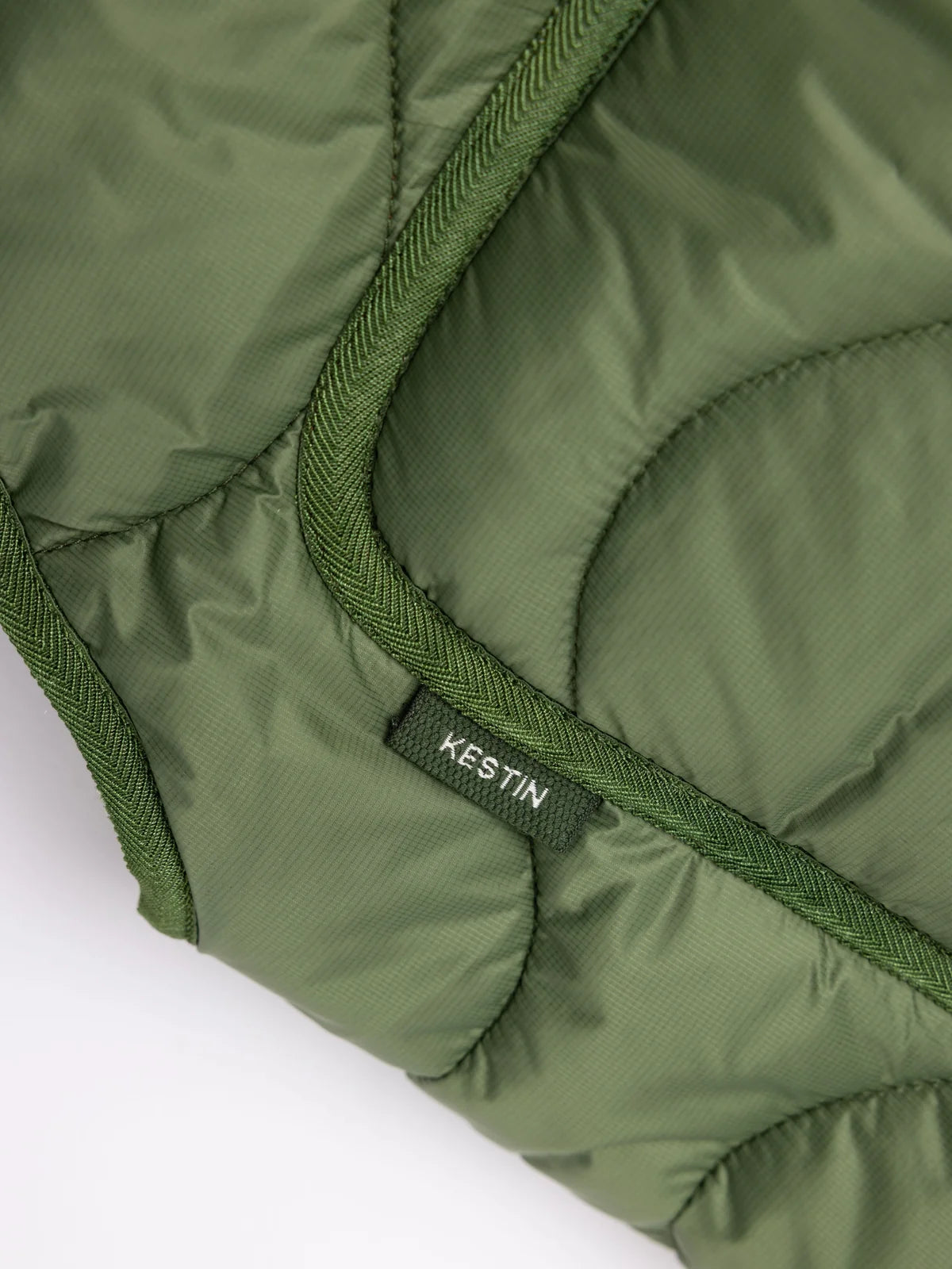 KESTIN Islay Quilted Jacket in Fern Green Recycled Nylon