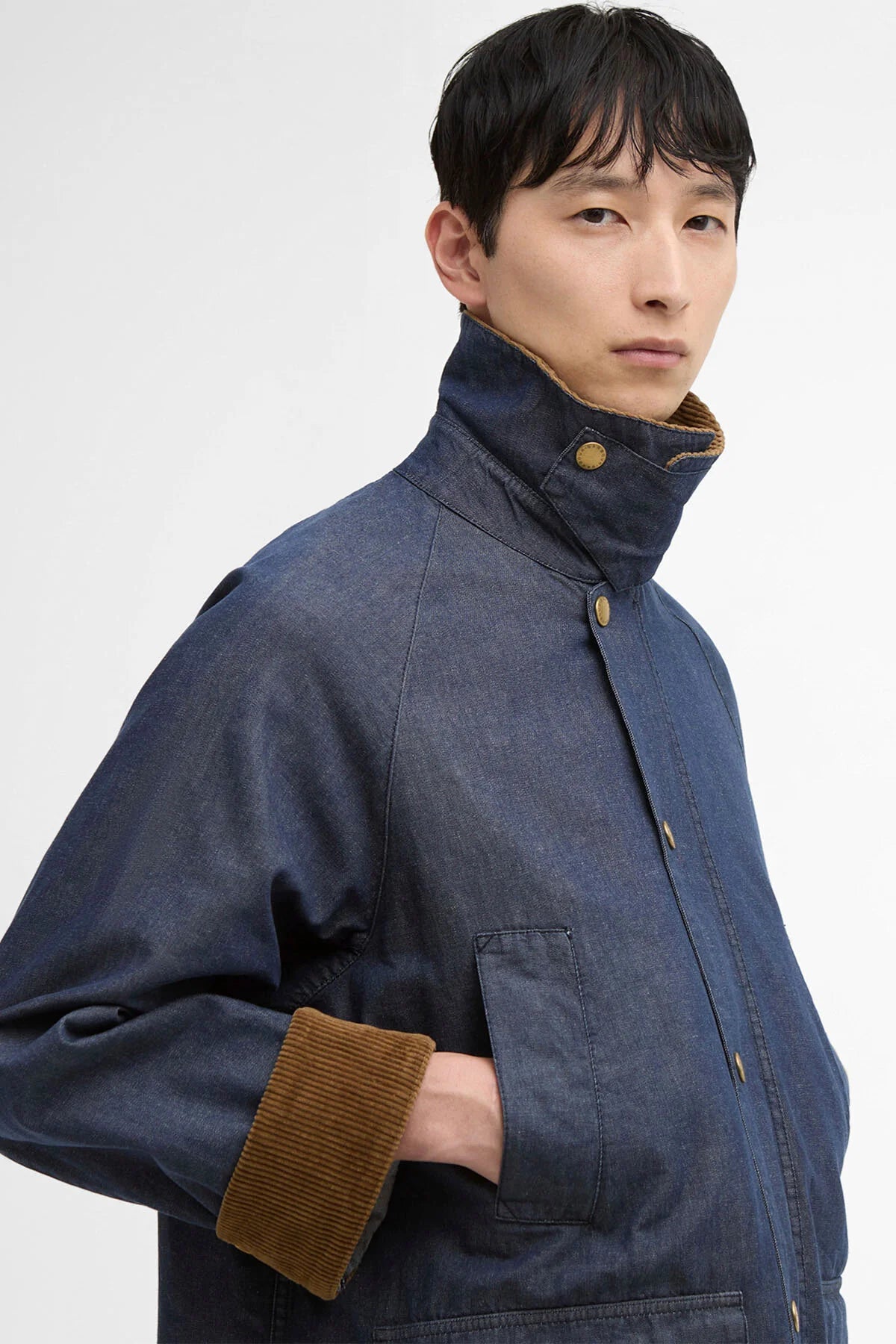 BARBOUR Os Bedale Denim Casual Jacket Outerwear Indigo