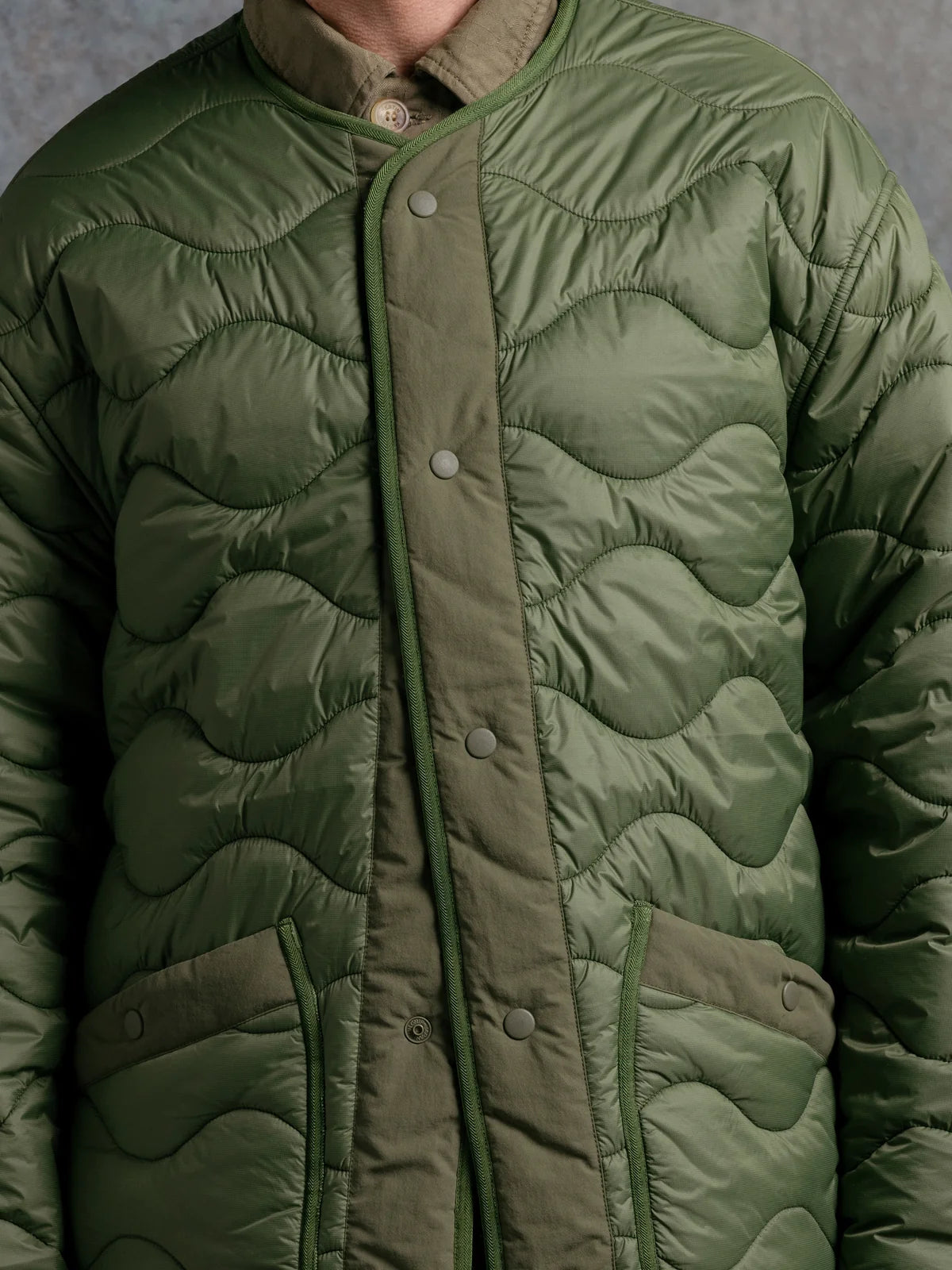 KESTIN Islay Quilted Jacket in Fern Green Recycled Nylon