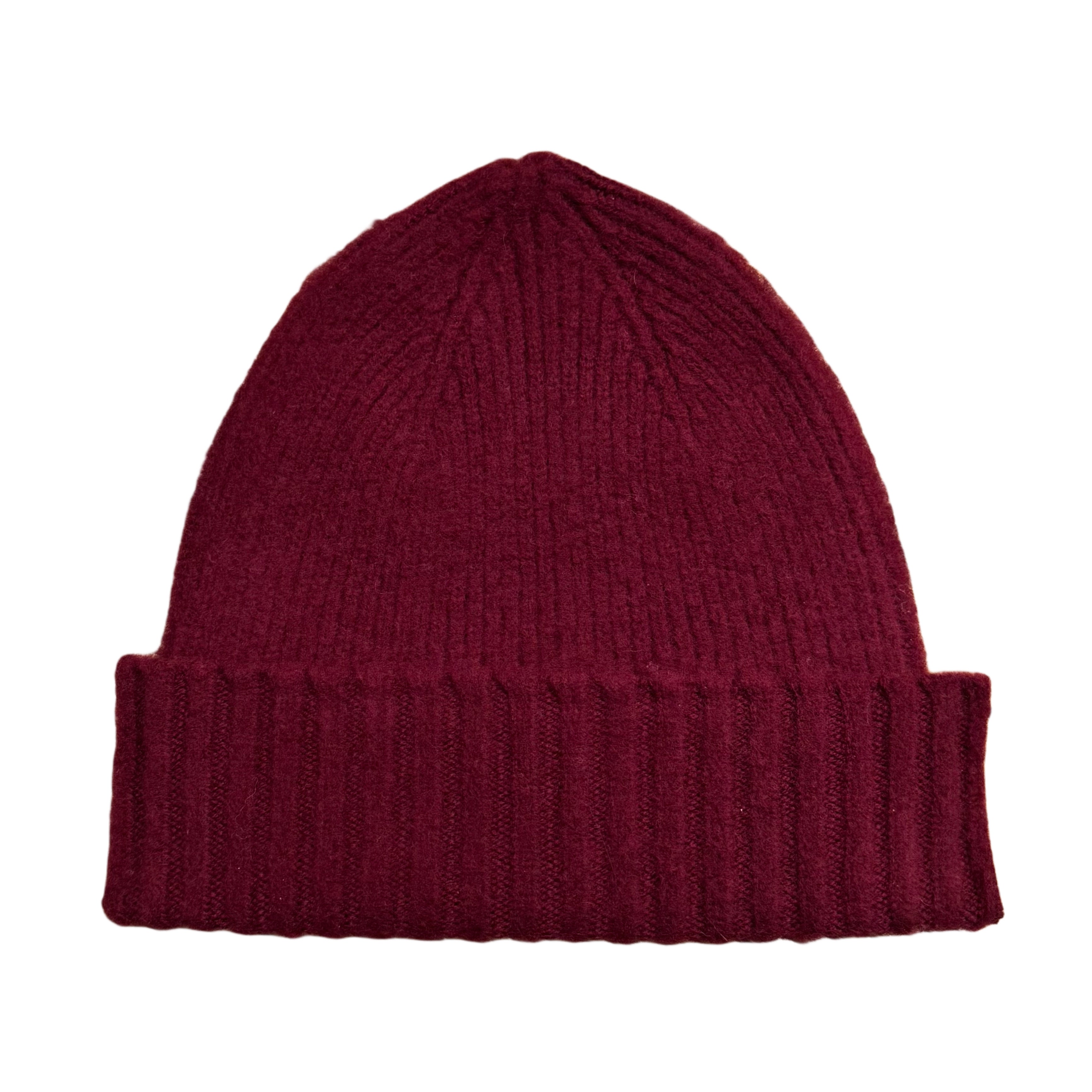 FRESH Bob Scottish Wool Beanie In Bordeaux