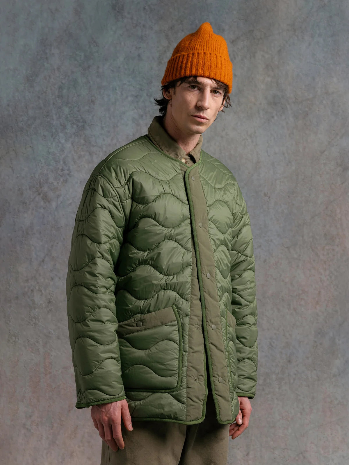 KESTIN Islay Quilted Jacket in Fern Green Recycled Nylon