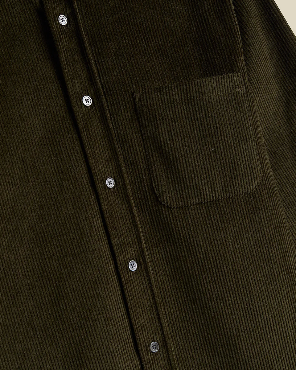PORTUGUESE FLANNEL Lobo Olive Corduroy Shirt