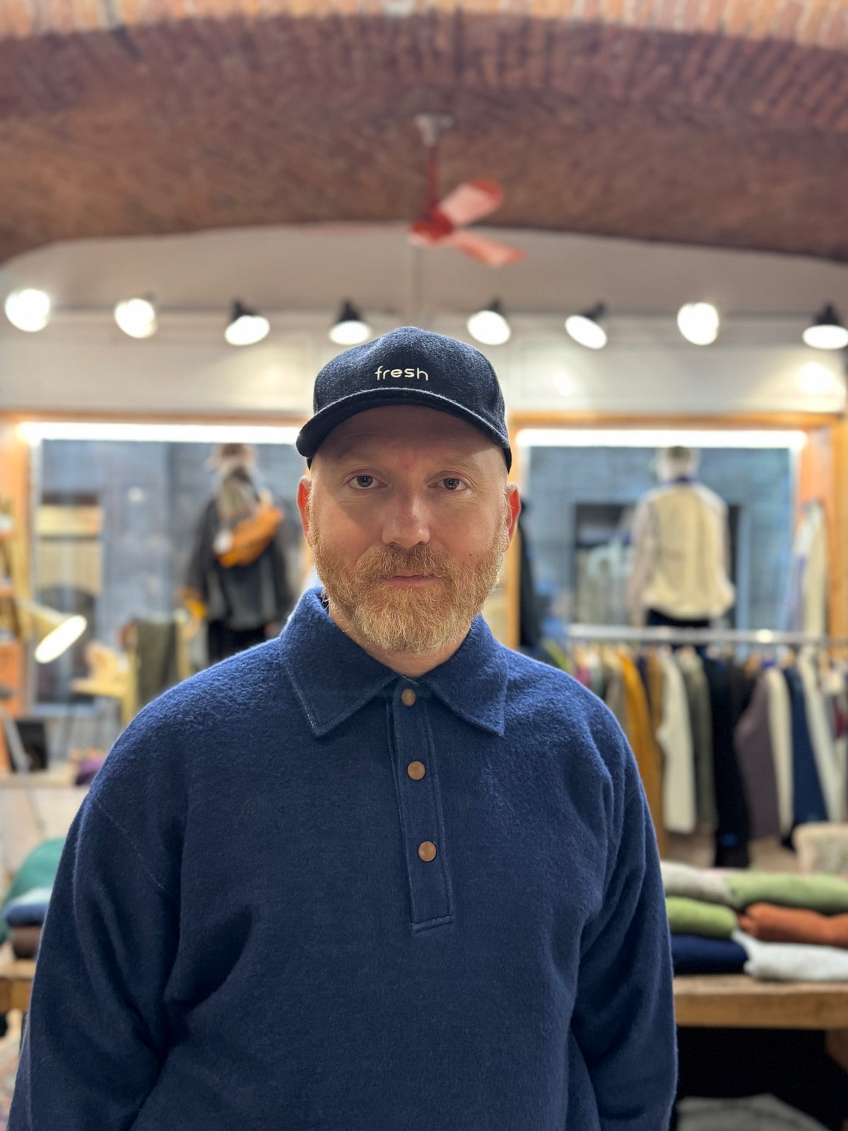 Pull polo en bambou FRESH bleu indigo