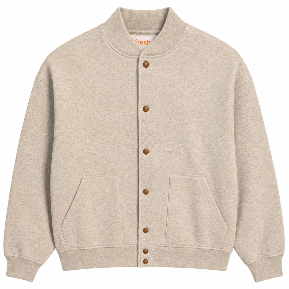 FRESH Harvard Bomber Sweatshirt in Sand