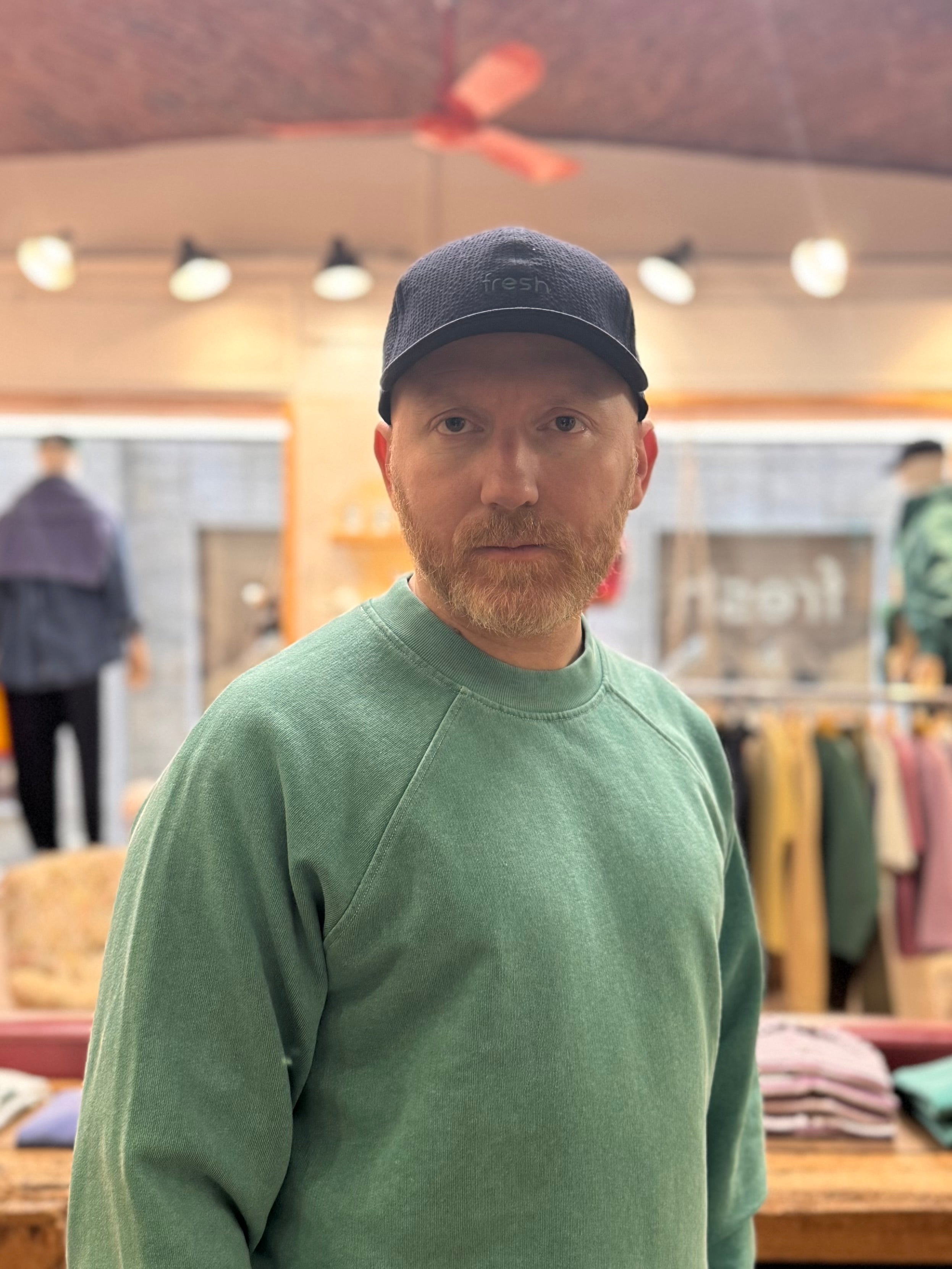 FRESH Billie Plated Cotton Sweatshirt in Happy Green