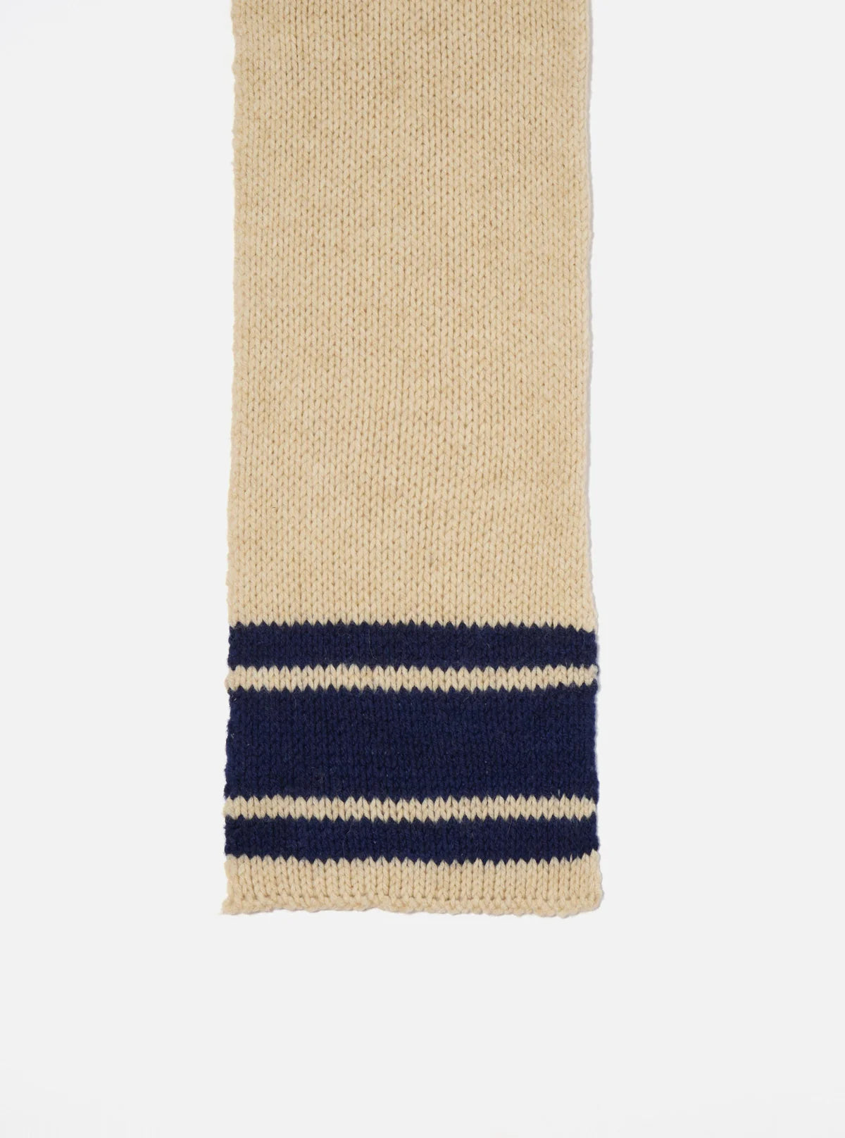 UNIVERSAL WORKS Sand Chunky Knit Stripe Lenny Scarf