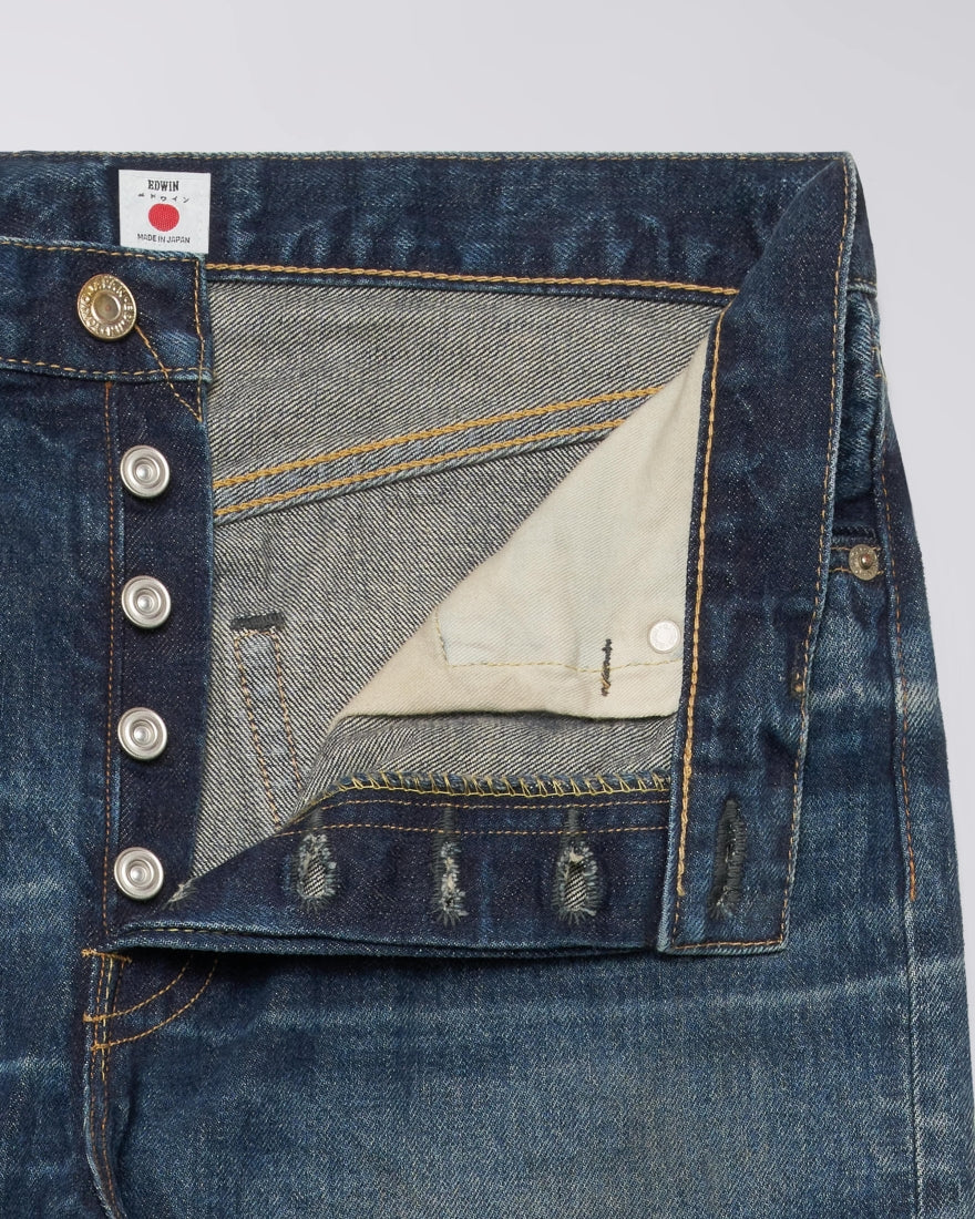 EDWIN Regular Straight Jeans Blue Dark Used