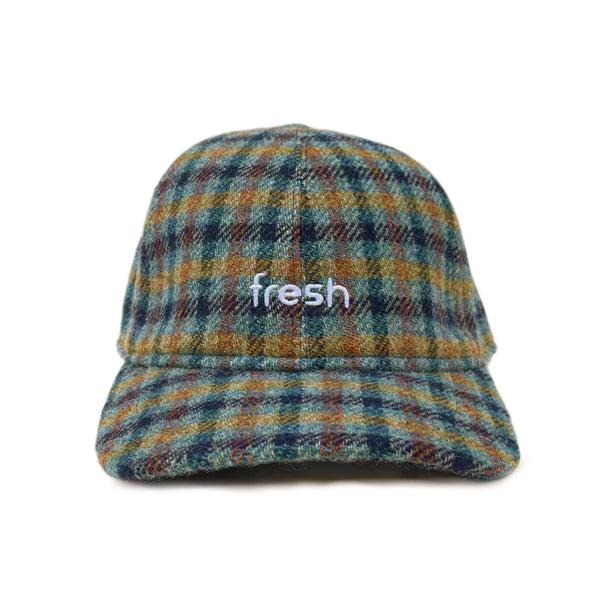 FRESH Shetland Wool Cap Tartan Blue