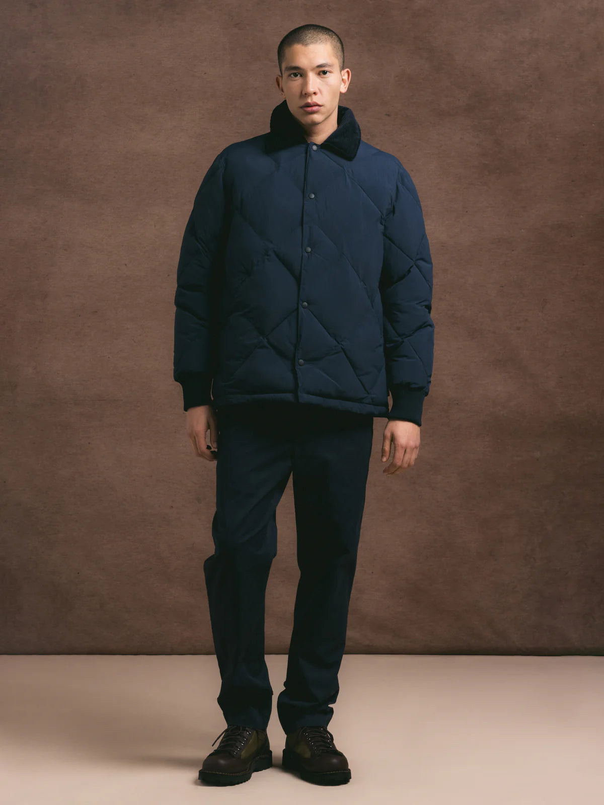 KESTIN Dunbar Padded Jacket in Dark Navy Recycled Nylon