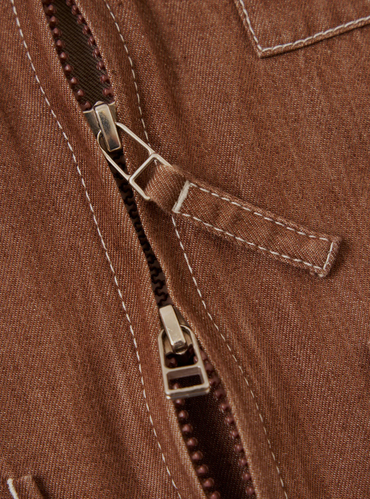 UNIVERSAL WORKS Brown Meco Denim Marine Gilet