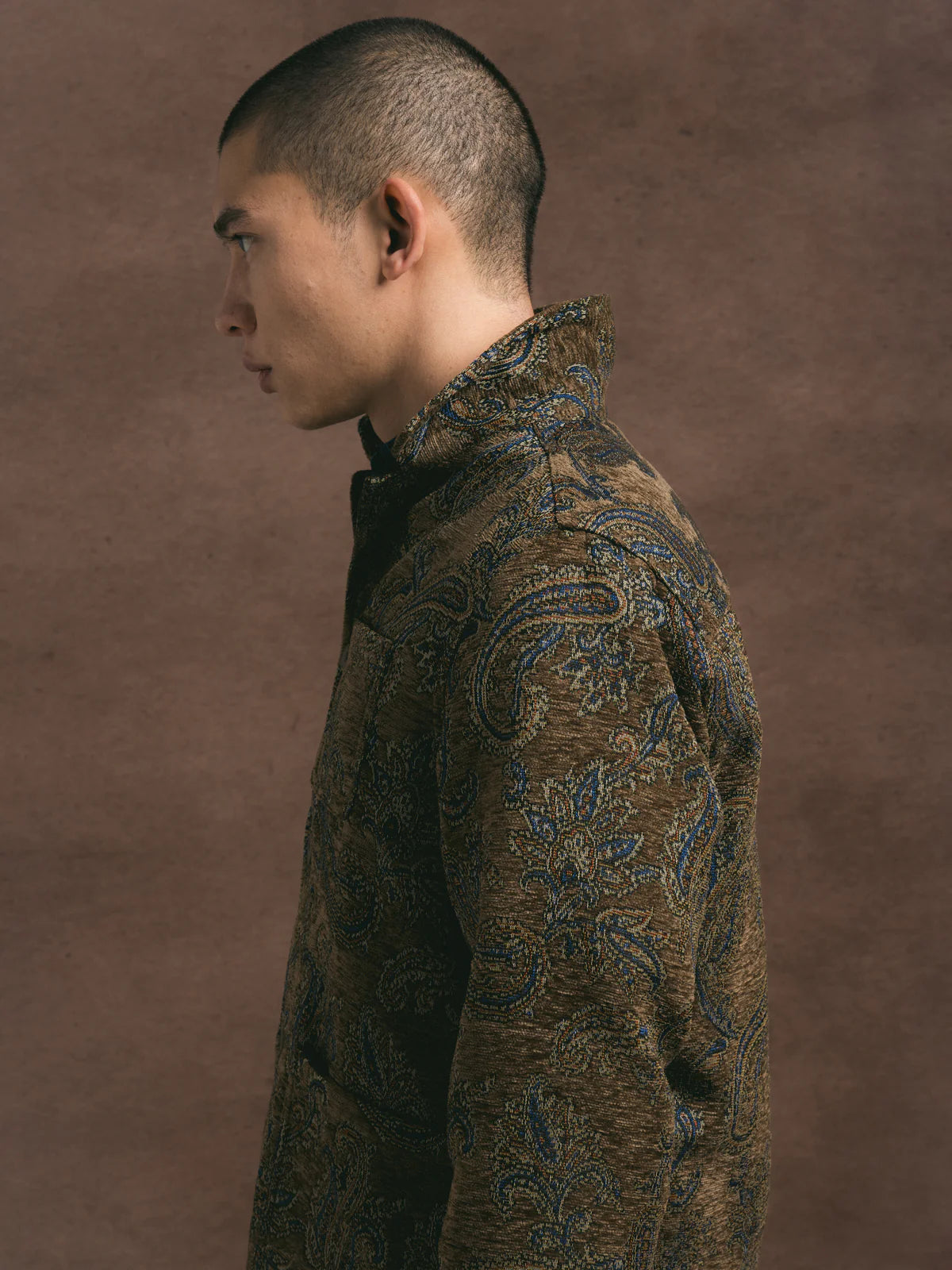 KESTIN Ormiston Jacket in Olive Paisley Jacquard