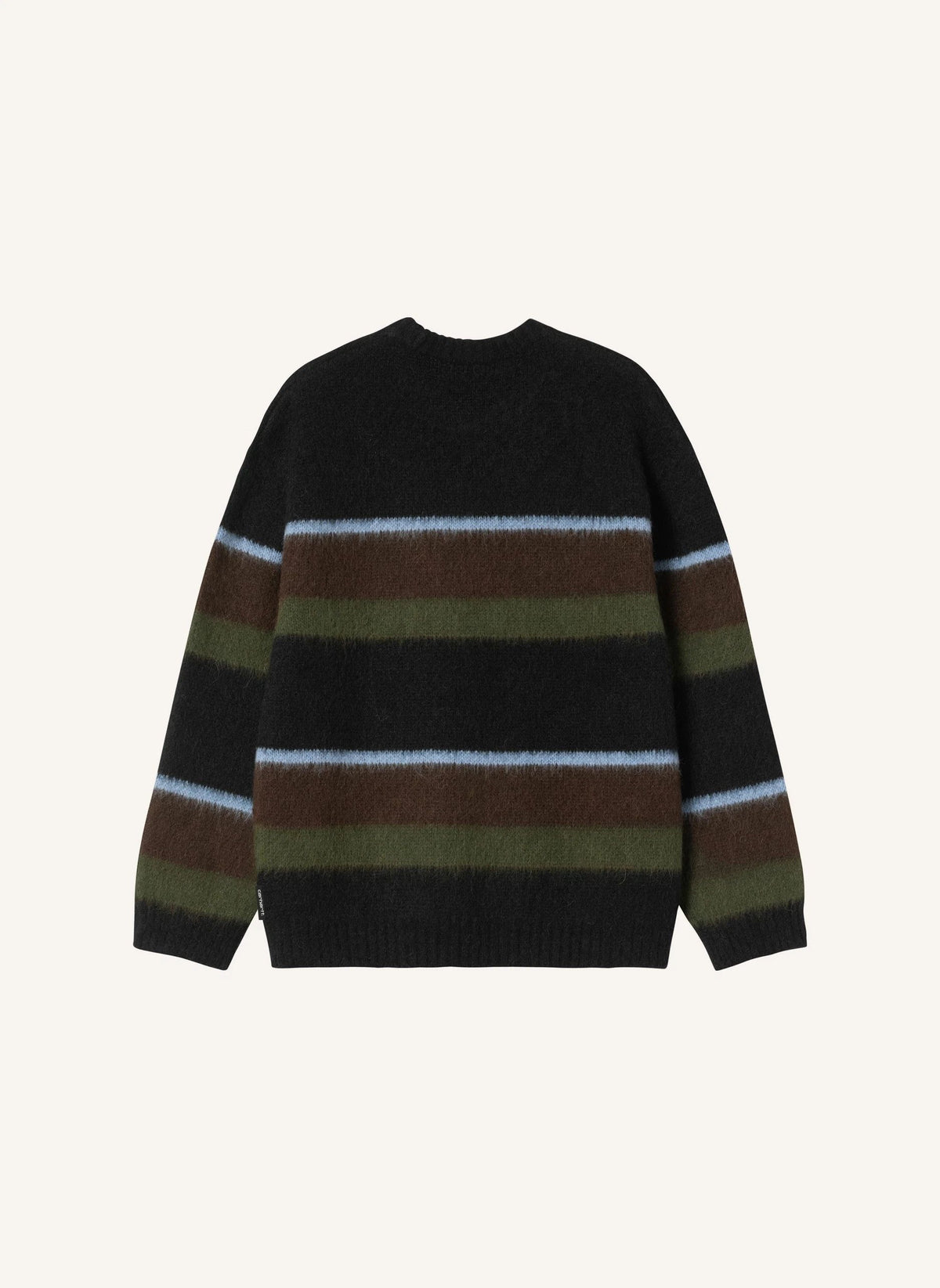 CARHARTT WIP Merton Sweater Sundling Stripes Dark Scarab