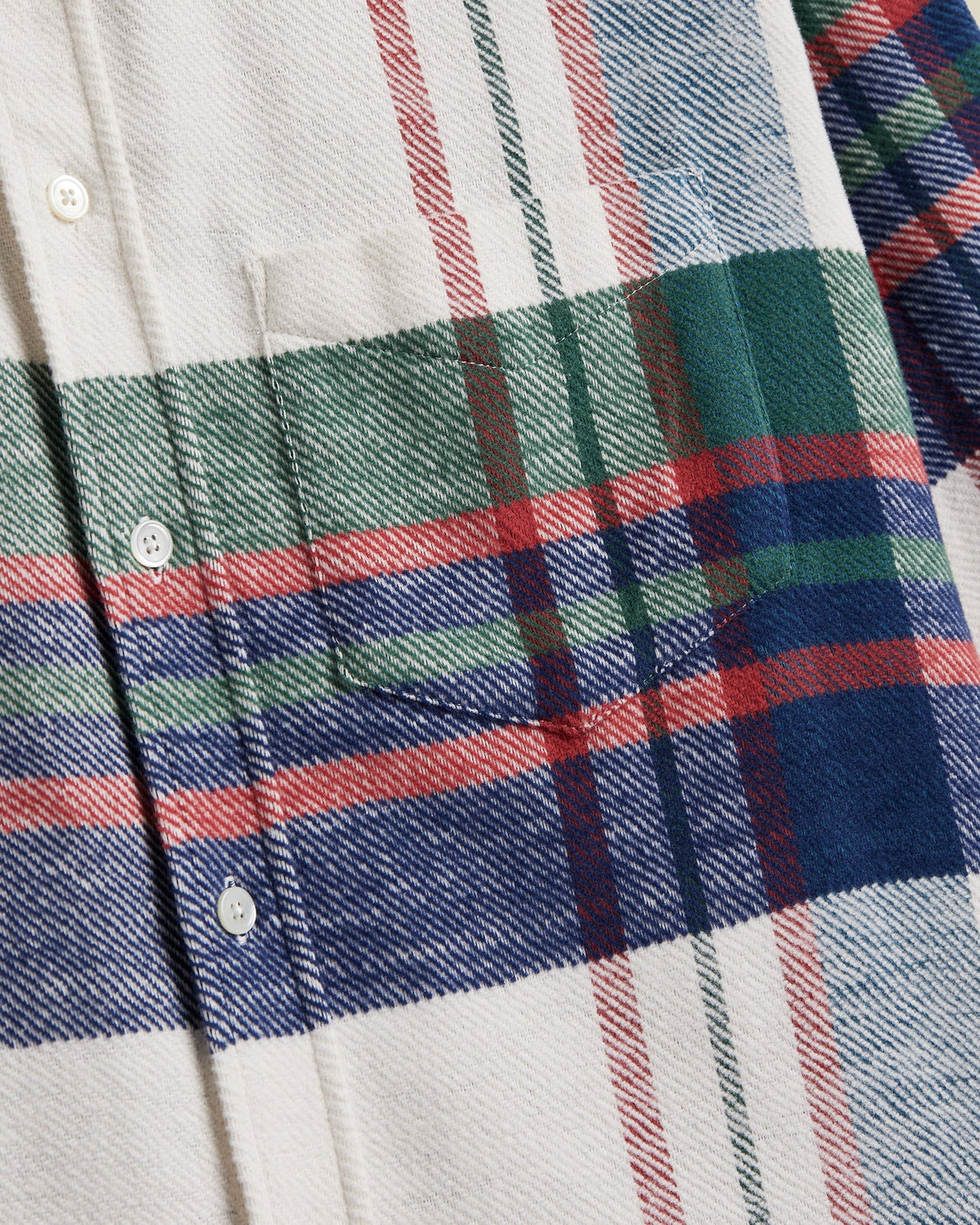 PORTUGUESE FLANNEL Alfena Cream Hunter Navy