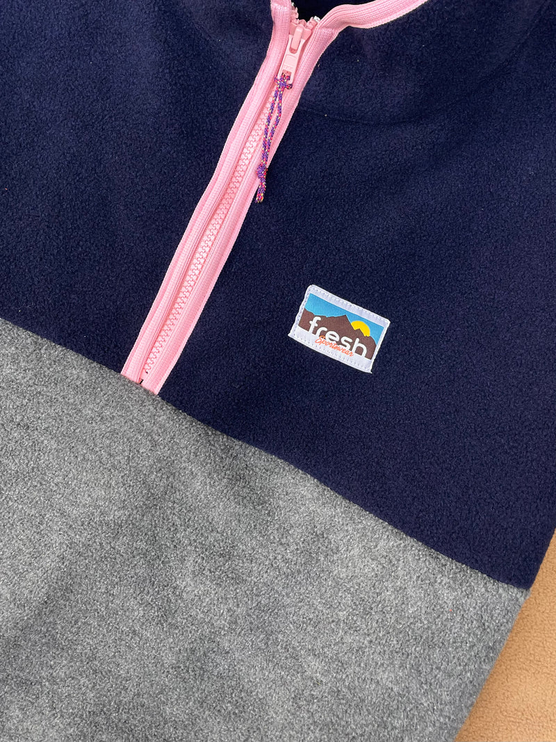 FRESH Mimmo Half Zip Fleece Pullover Navy
