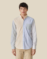 PORTUGUESE FLANNEL Atlantico Seersucker Patchwork Shirt