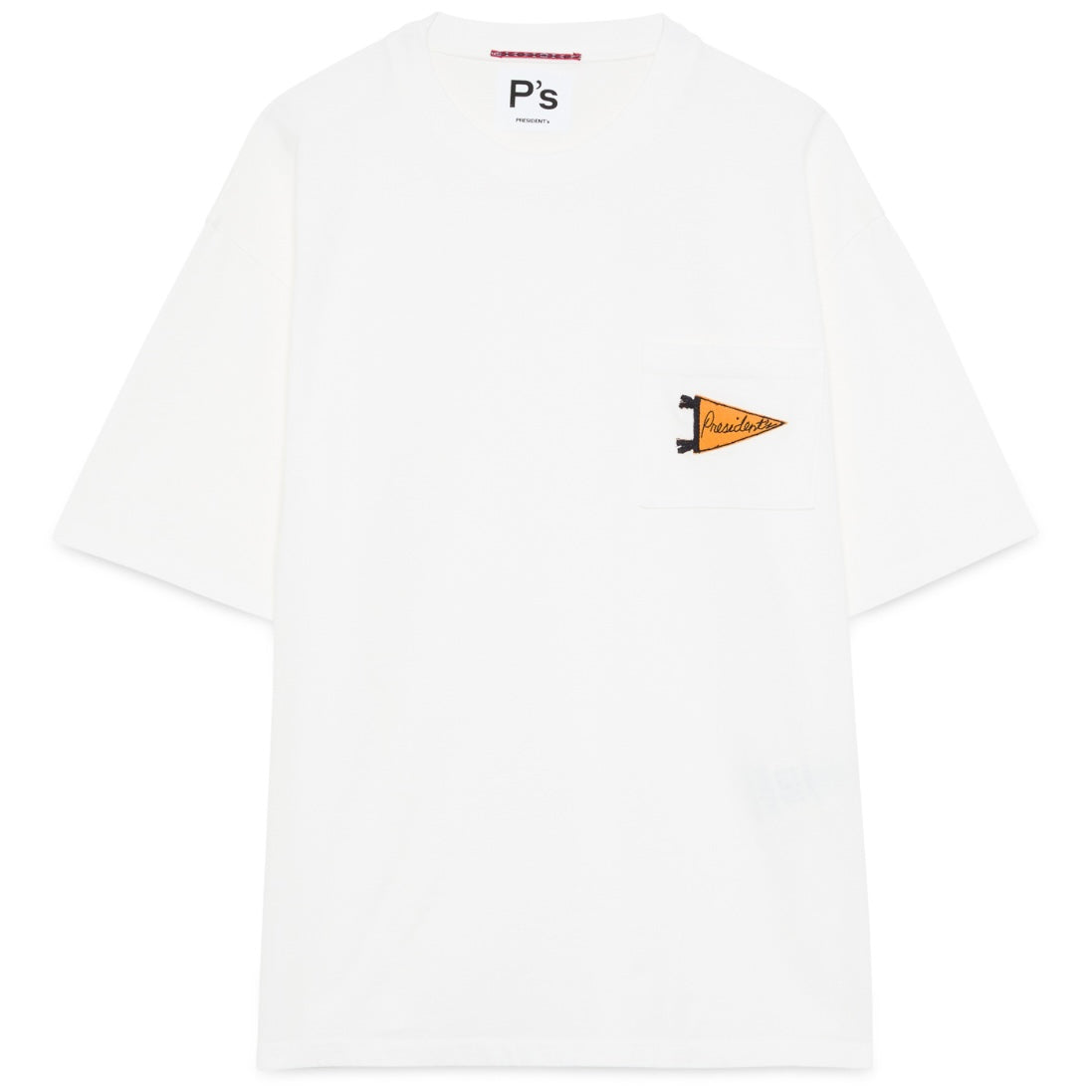 PRESIDENT’s T-Shirt Pocket P’S Jersey Flag Washed Off White