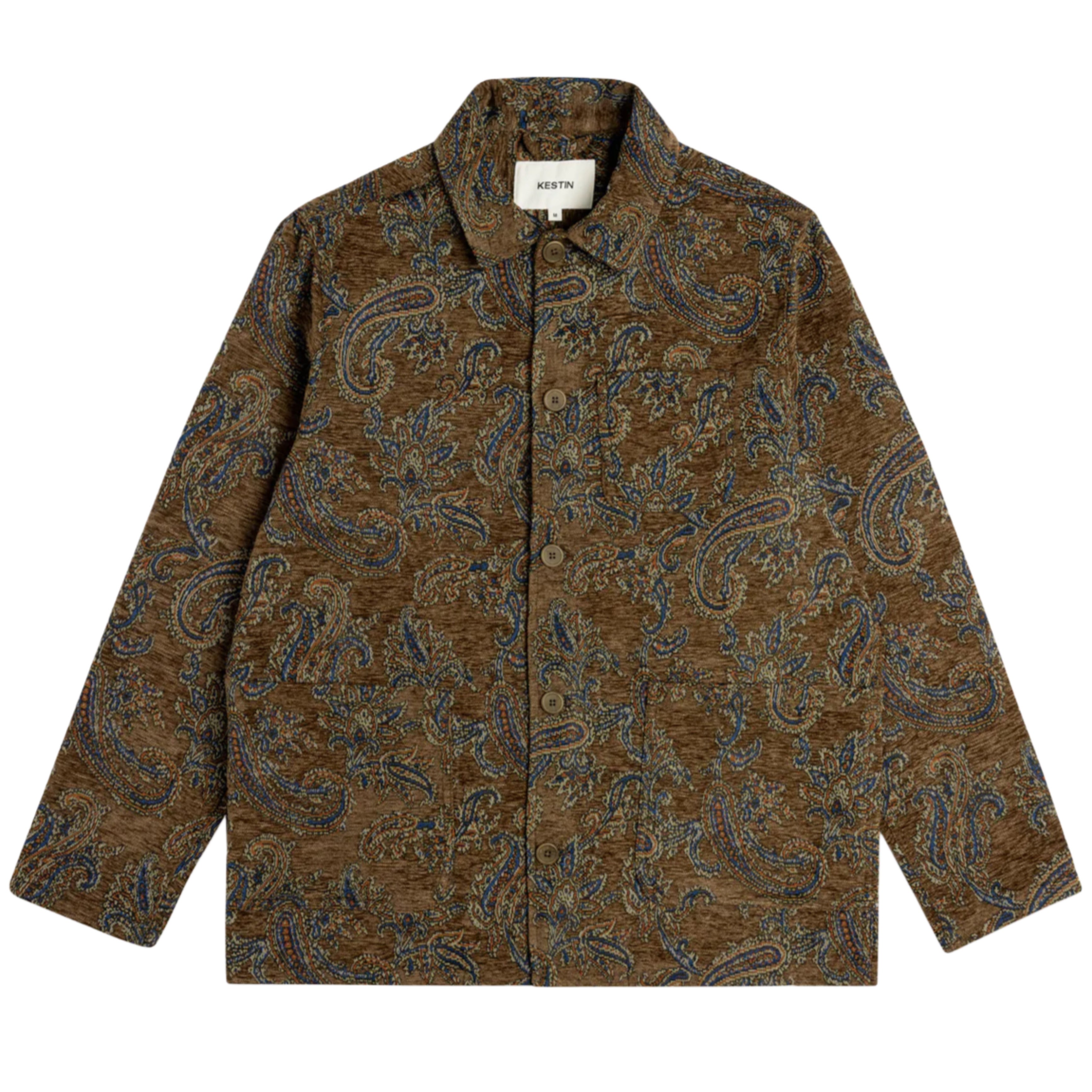 KESTIN Ormiston Jacket in Olive Paisley Jacquard