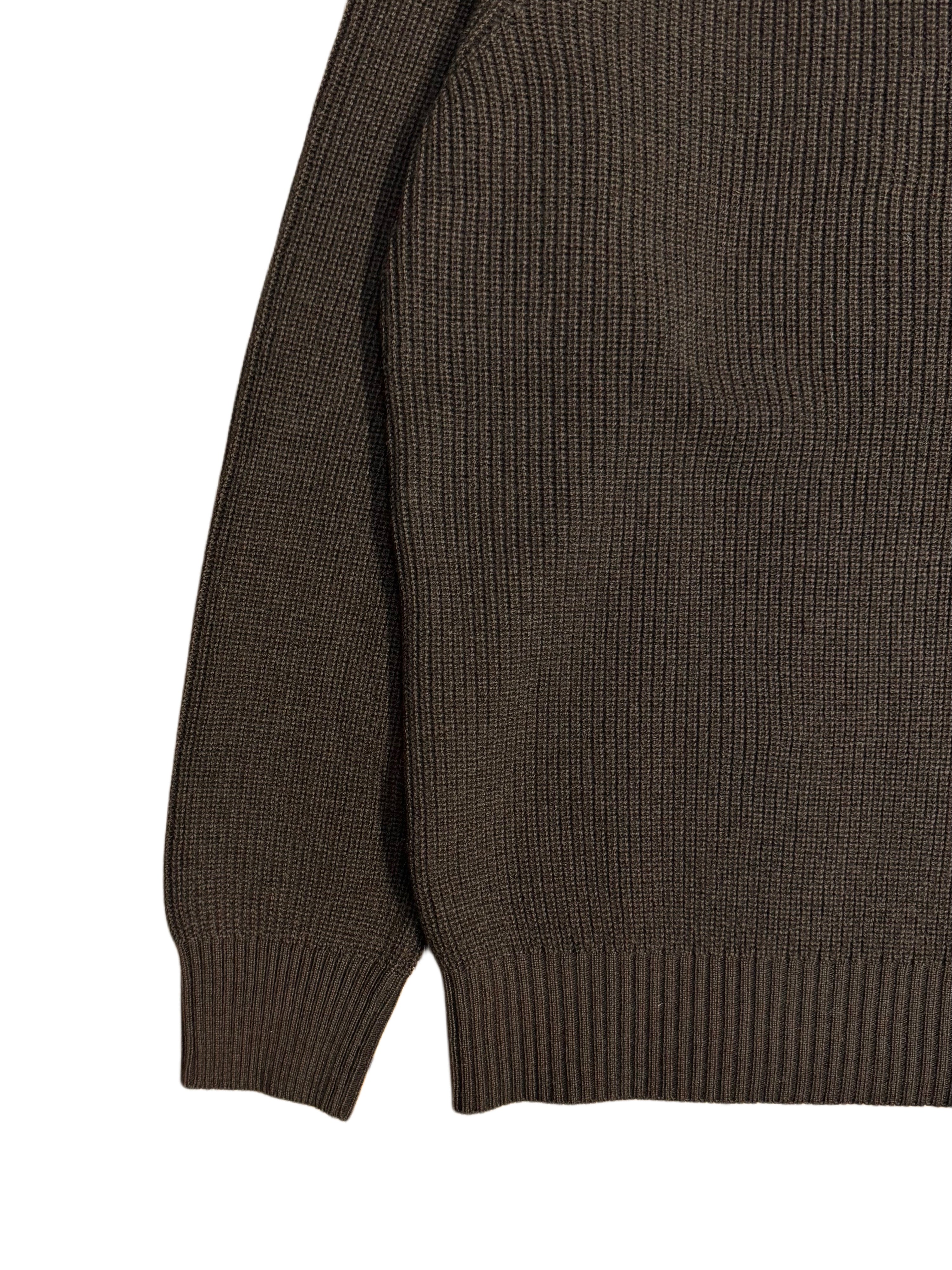 FRESH Sound Merino Polo Sweater In Brown