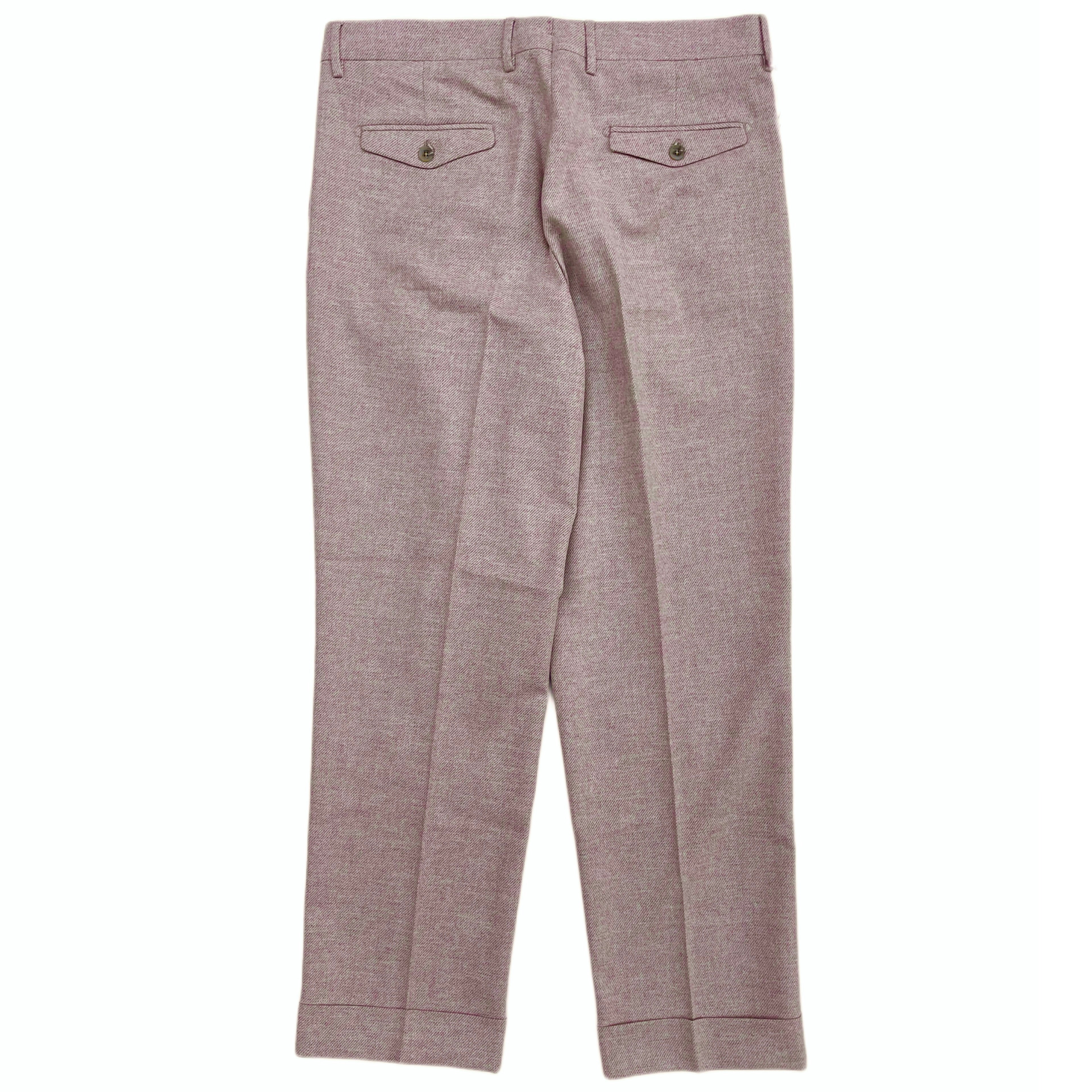 Pantaloni chino a 2 pieghe in lana FRESH color rosa
