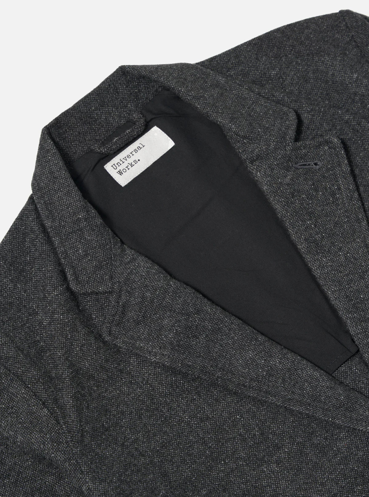 UNIVERSAL WORKS Grey Anders Wool Upcycled Two Button Jacket