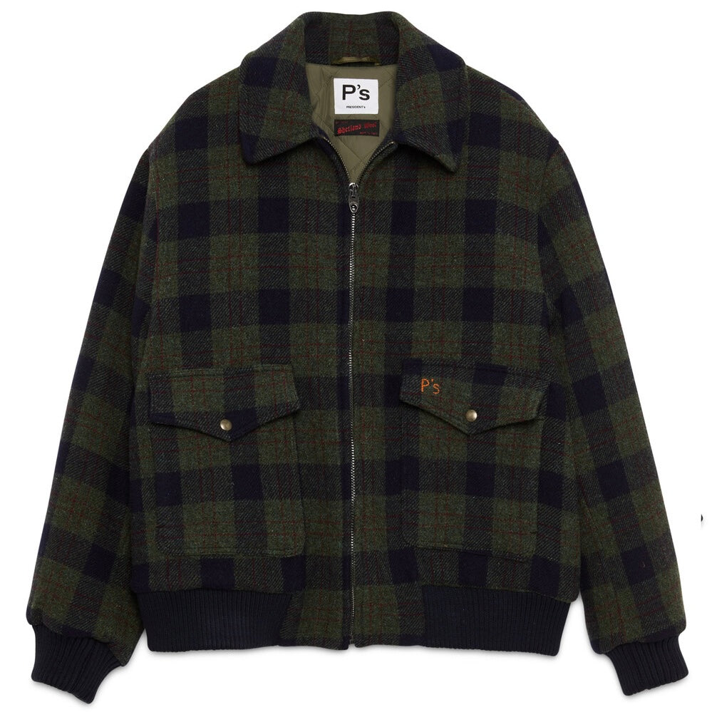 PRESIDENT’s Uncle Tom P'S Wool check Blue/Green