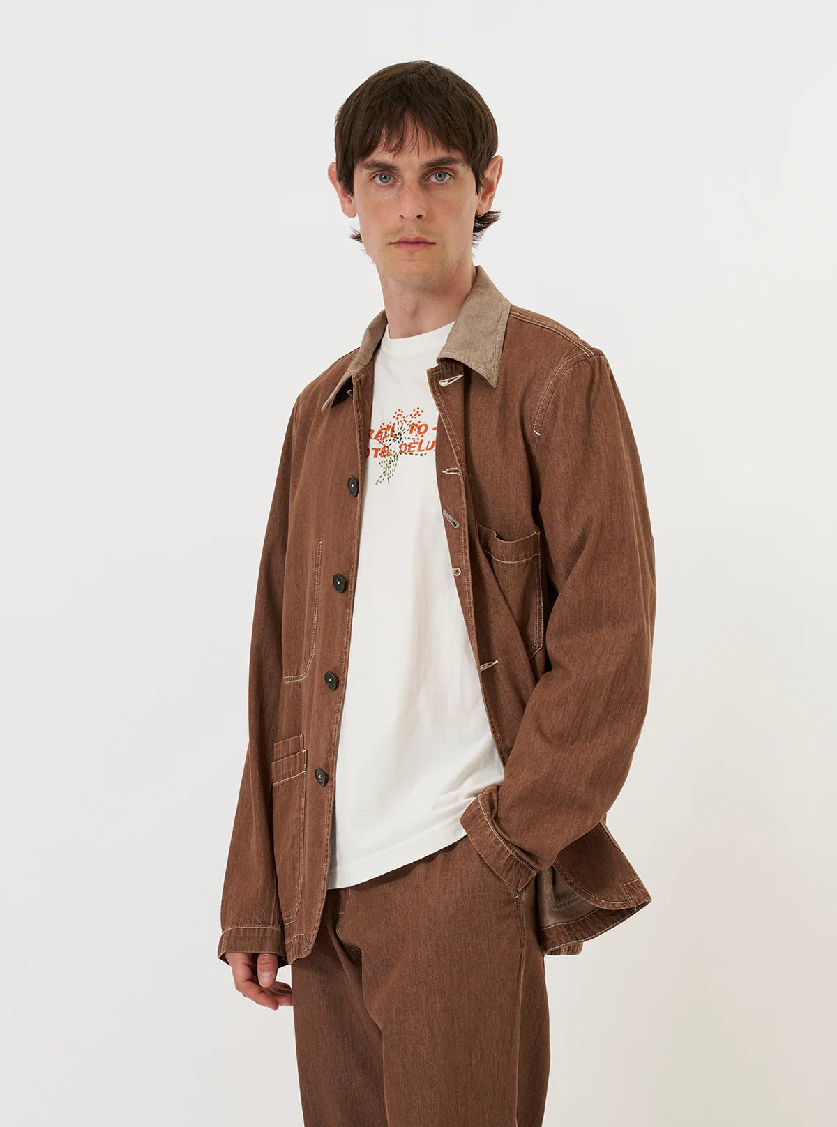 UNIVERSAL WORKS  Brown Meco Denim OG Bakers Jacket