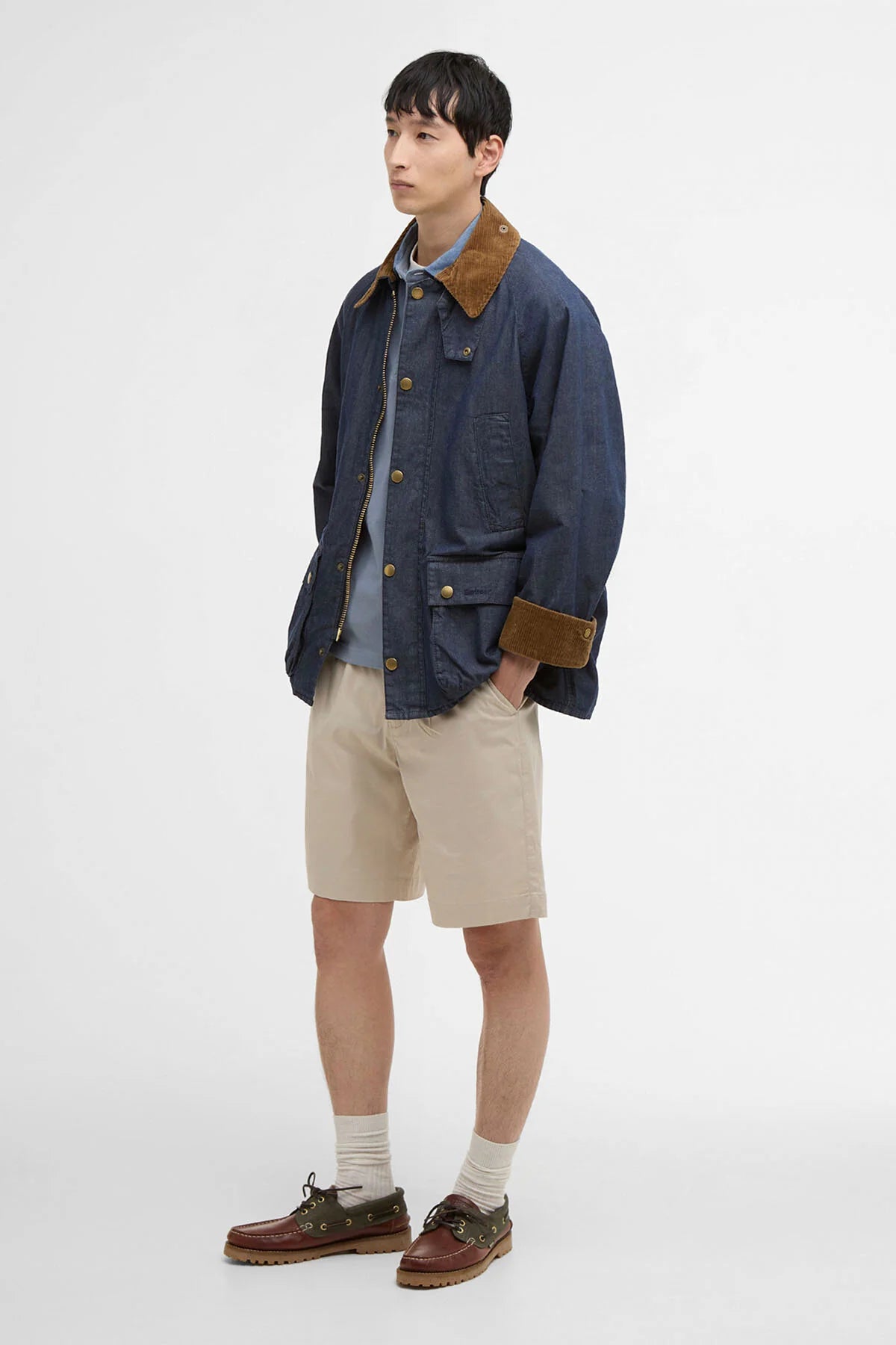 BARBOUR Os Bedale Denim Casual Jacket Outerwear Indigo