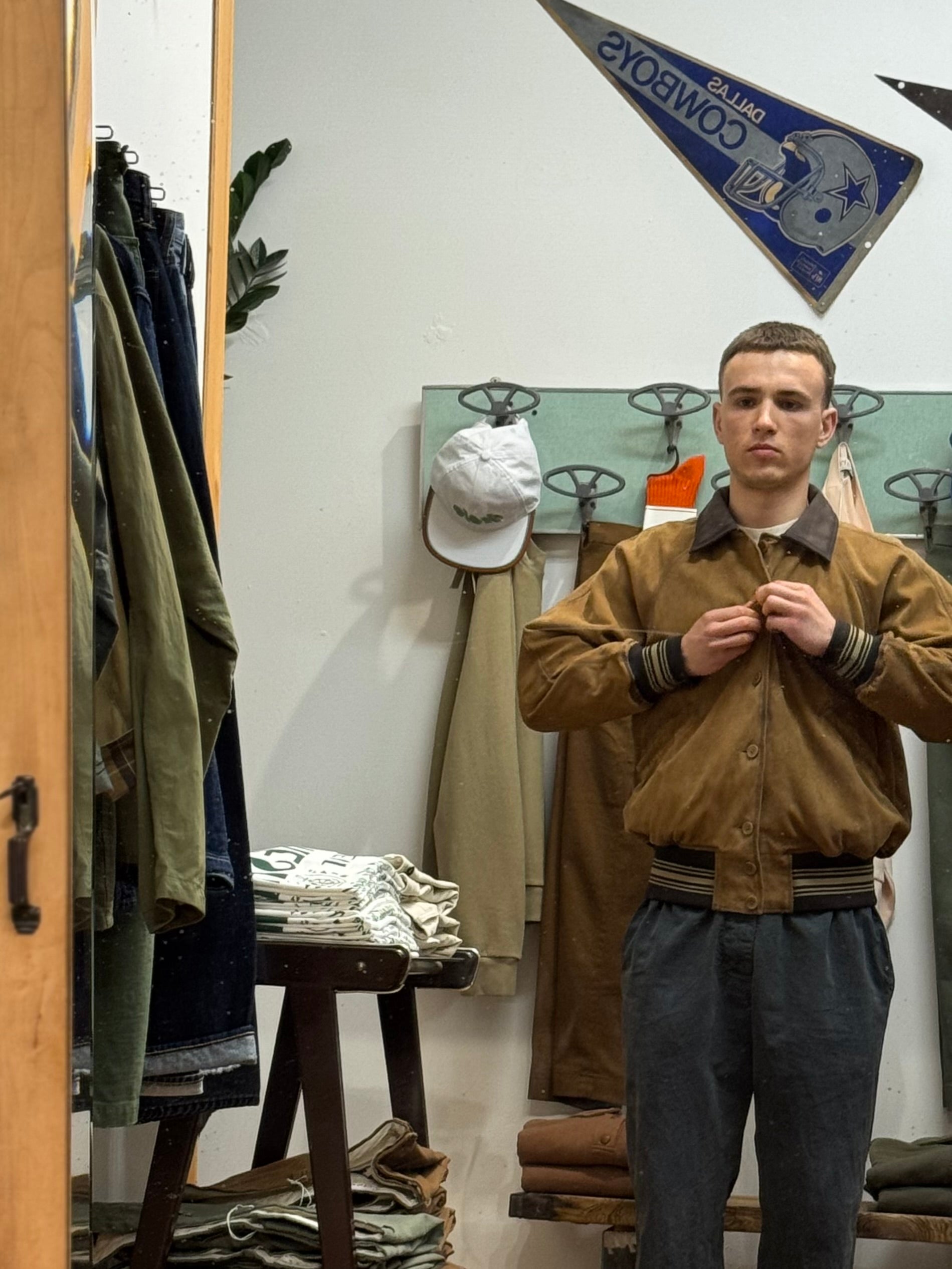 PRESIDENT’S Bryan Jacket In Beans Dirty Wash Suede