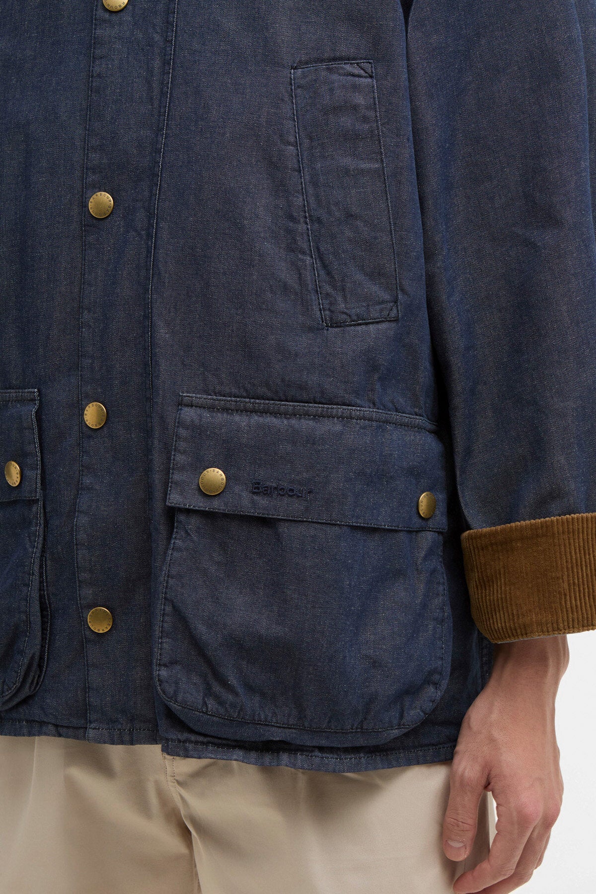 BARBOUR Os Bedale Denim Casual Jacket Outerwear Indigo