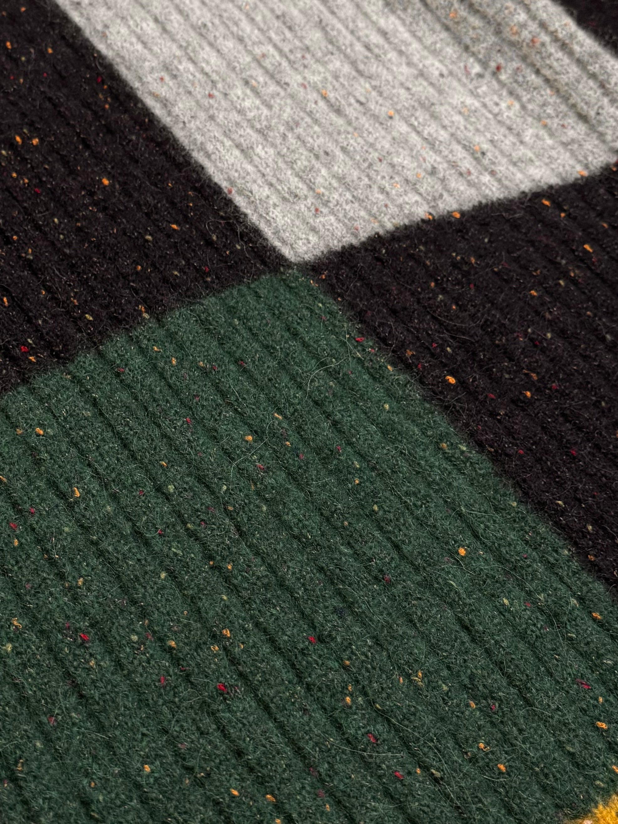 FRESH Issey 2 Multi Colorblock Crew Neck Wool Sweater