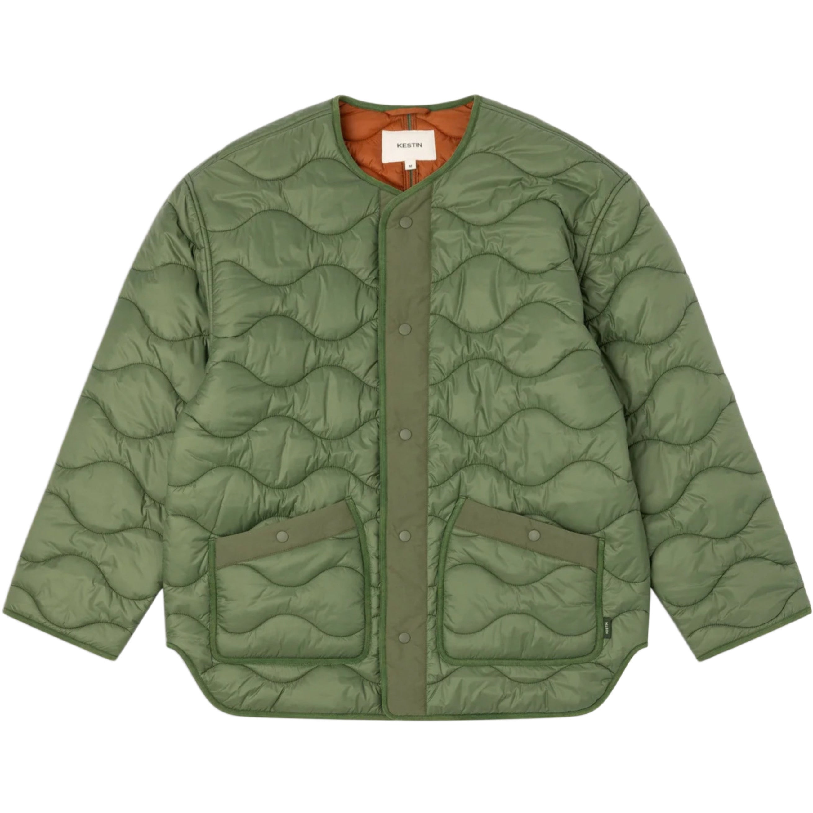 KESTIN Islay Quilted Jacket in Fern Green Recycled Nylon