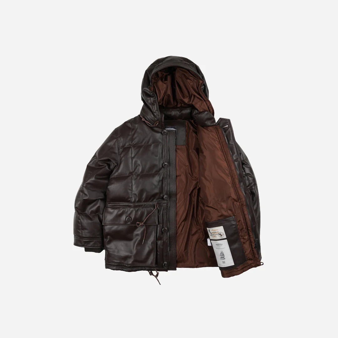 FRIZMWORKS Lambskin Karakoram Goose Down Parka Brown
