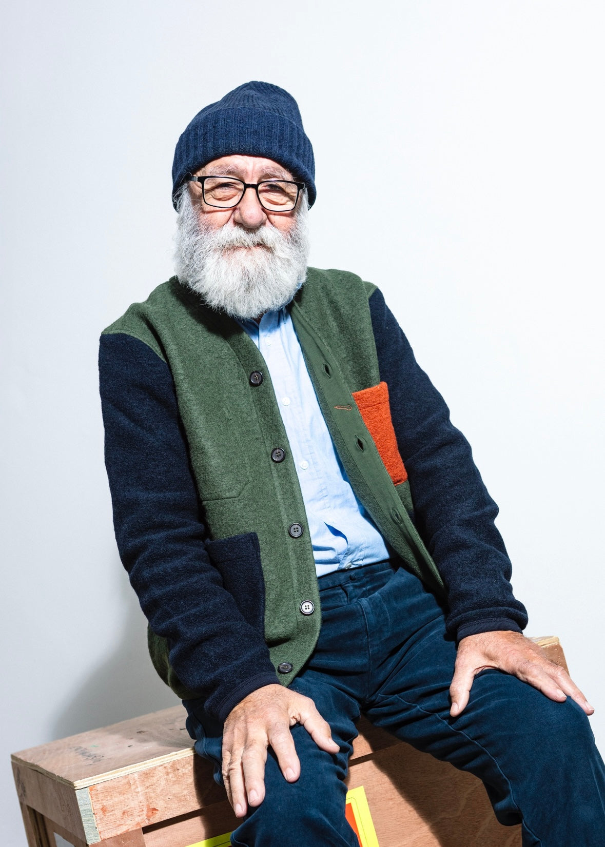 UNIVERSAL WORKS x Fresh Cardigan Wool Fleece Olive Rust