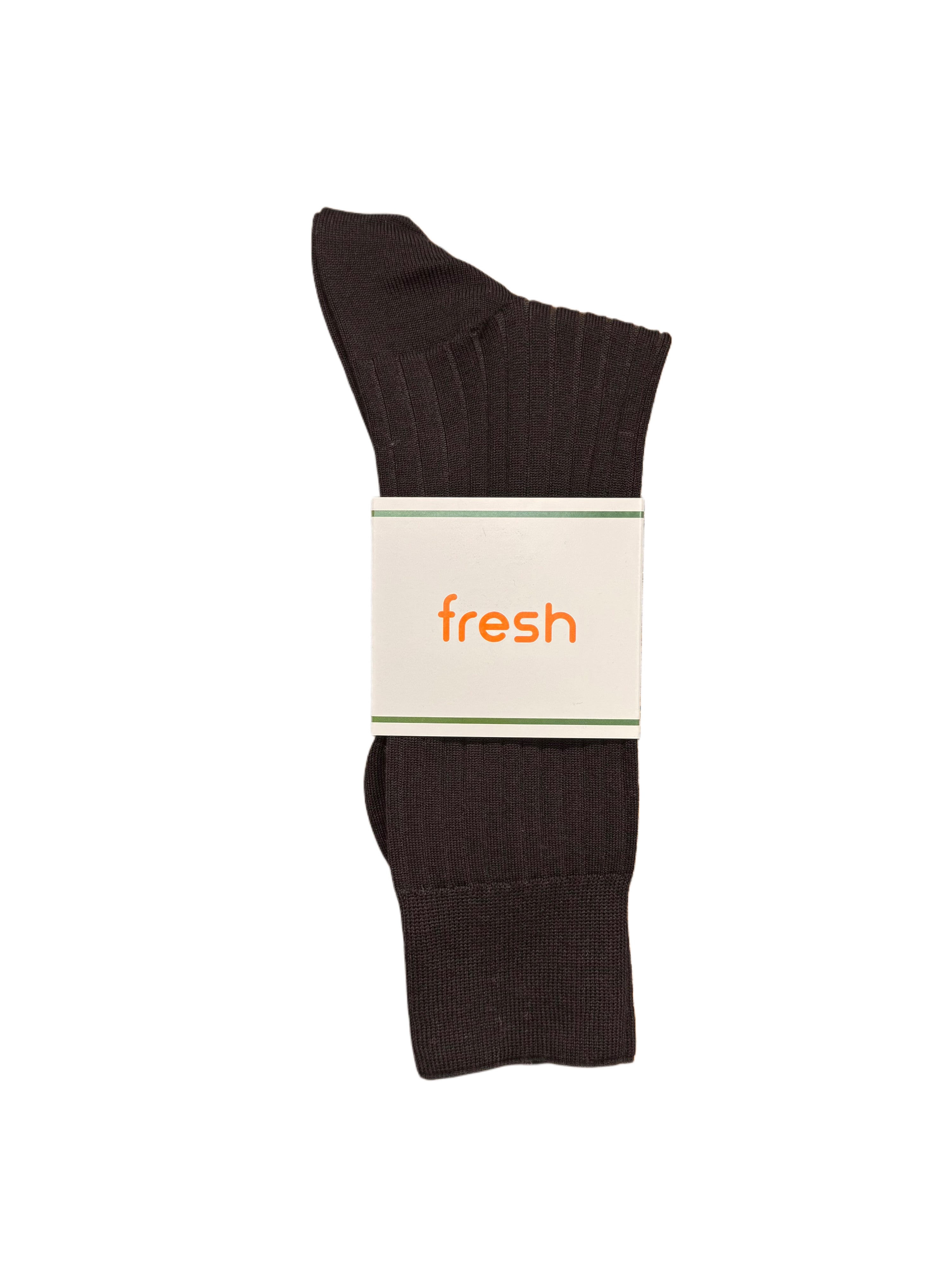 FRESH Cotton Mid-Calf Lenghth Socks In Brown