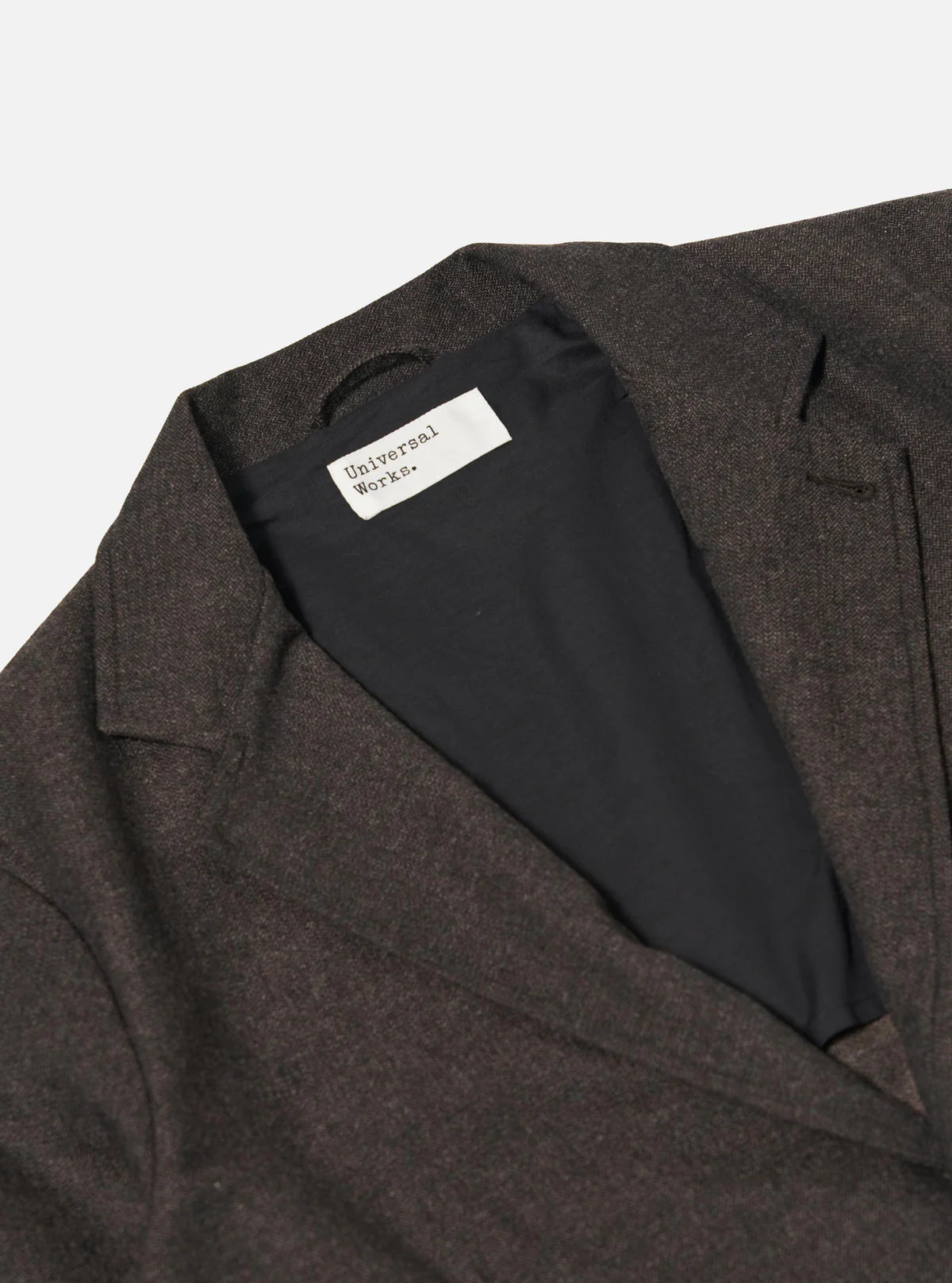 UNIVERSAL WORKS Brown Upcycled Italian Tweed Two Button Jacket