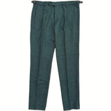FRESH Wool Pleated Chino Pants In Gem Green