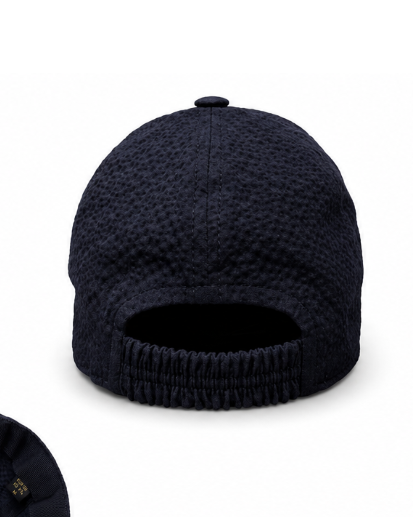 Cappello in seersucker FRESH crema-navy