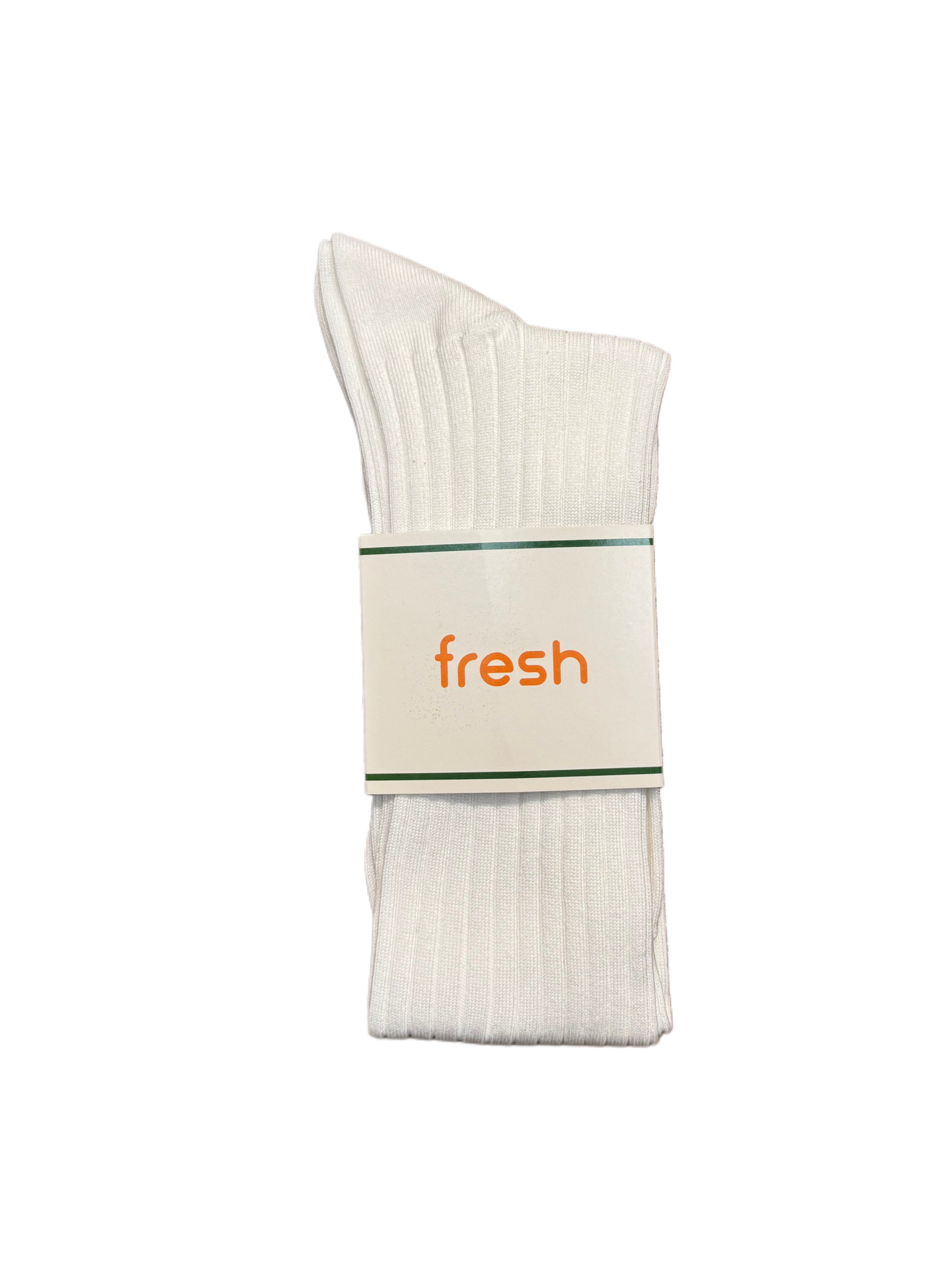 FRESH Cotton Over-the-Calf Lenghth Socks In White