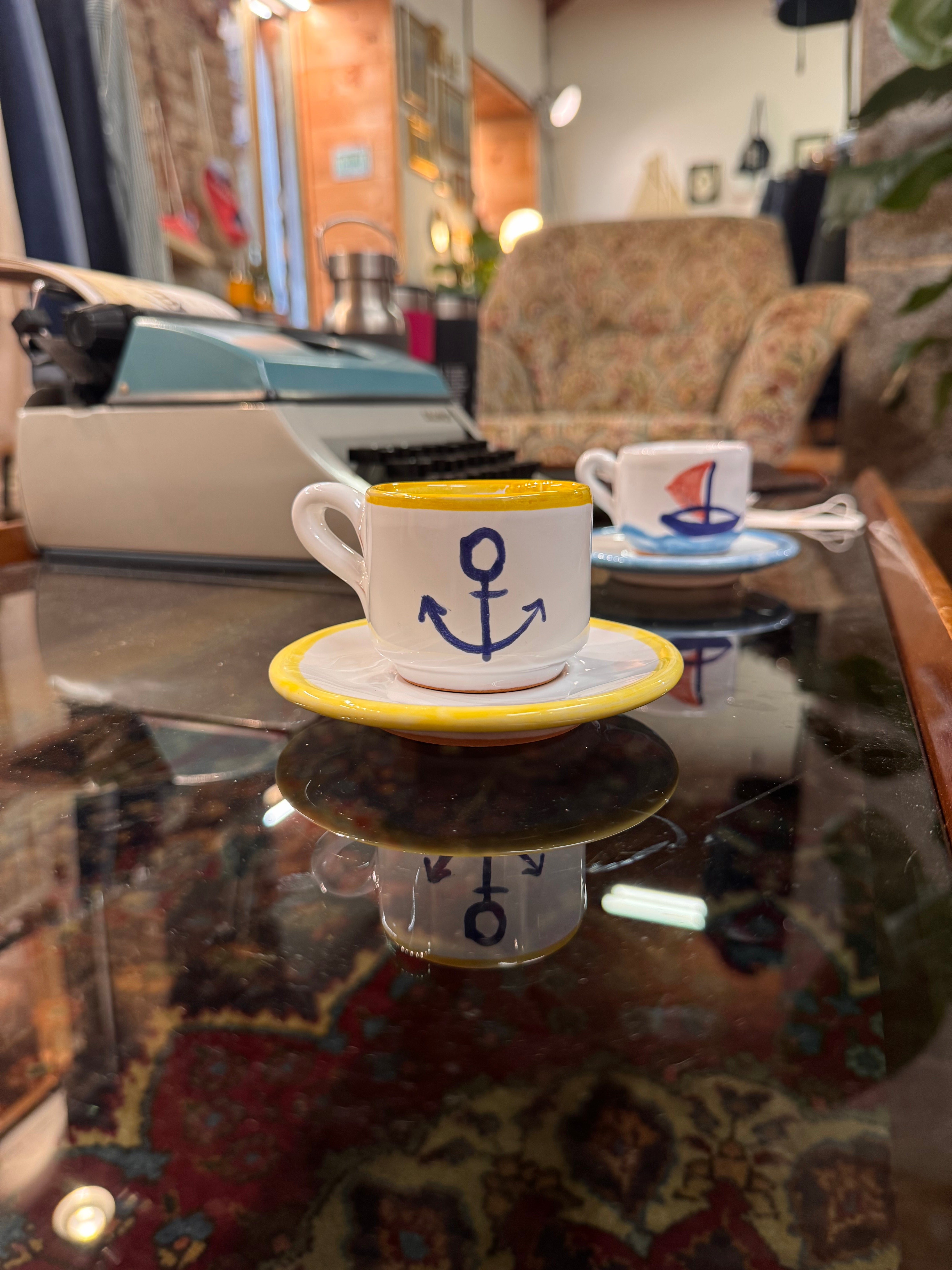 CASA COMETA x Fresh Store Torino Ceramic Espresso Cup and Saucer Set