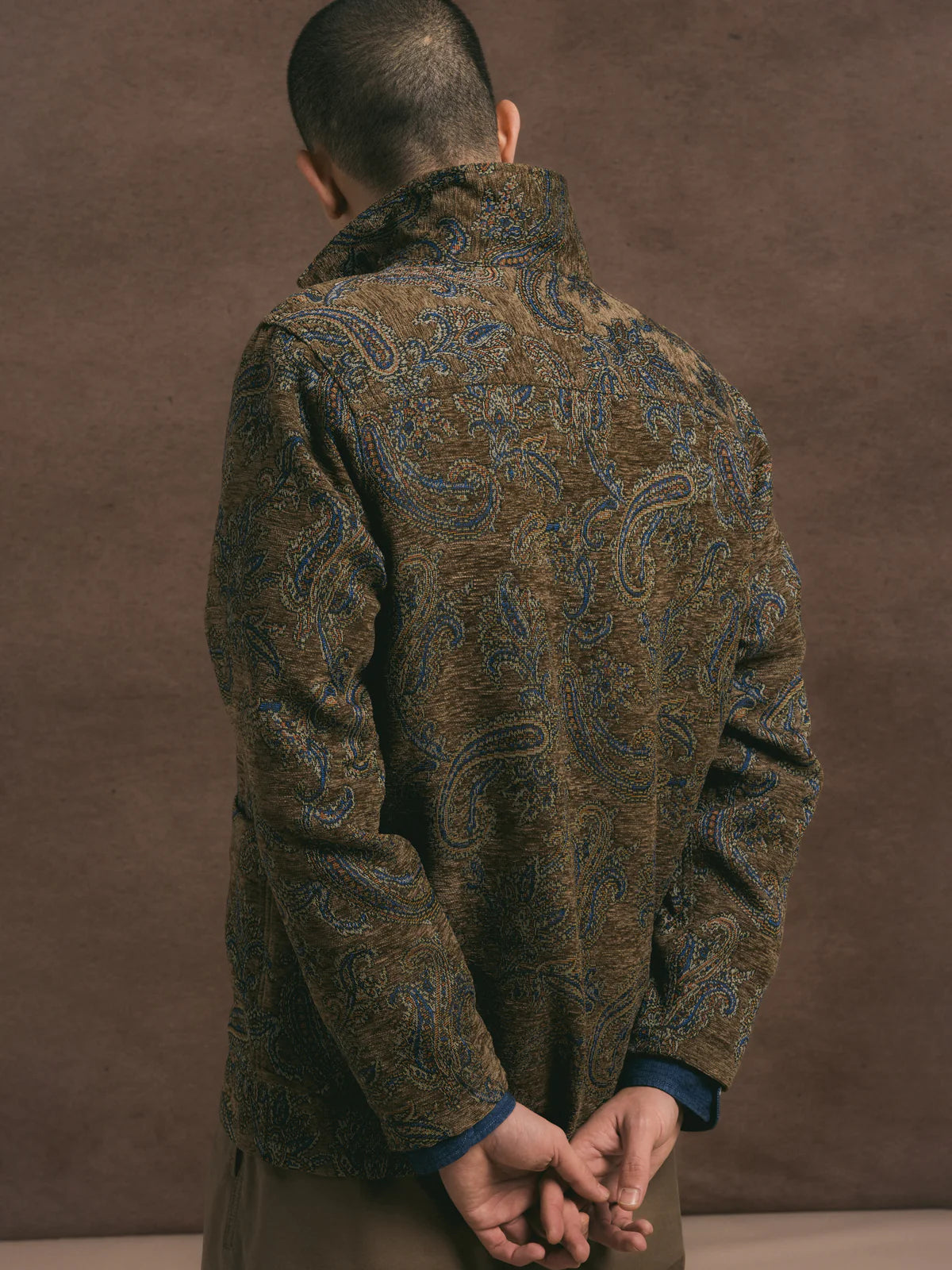 KESTIN Ormiston Jacket in Olive Paisley Jacquard