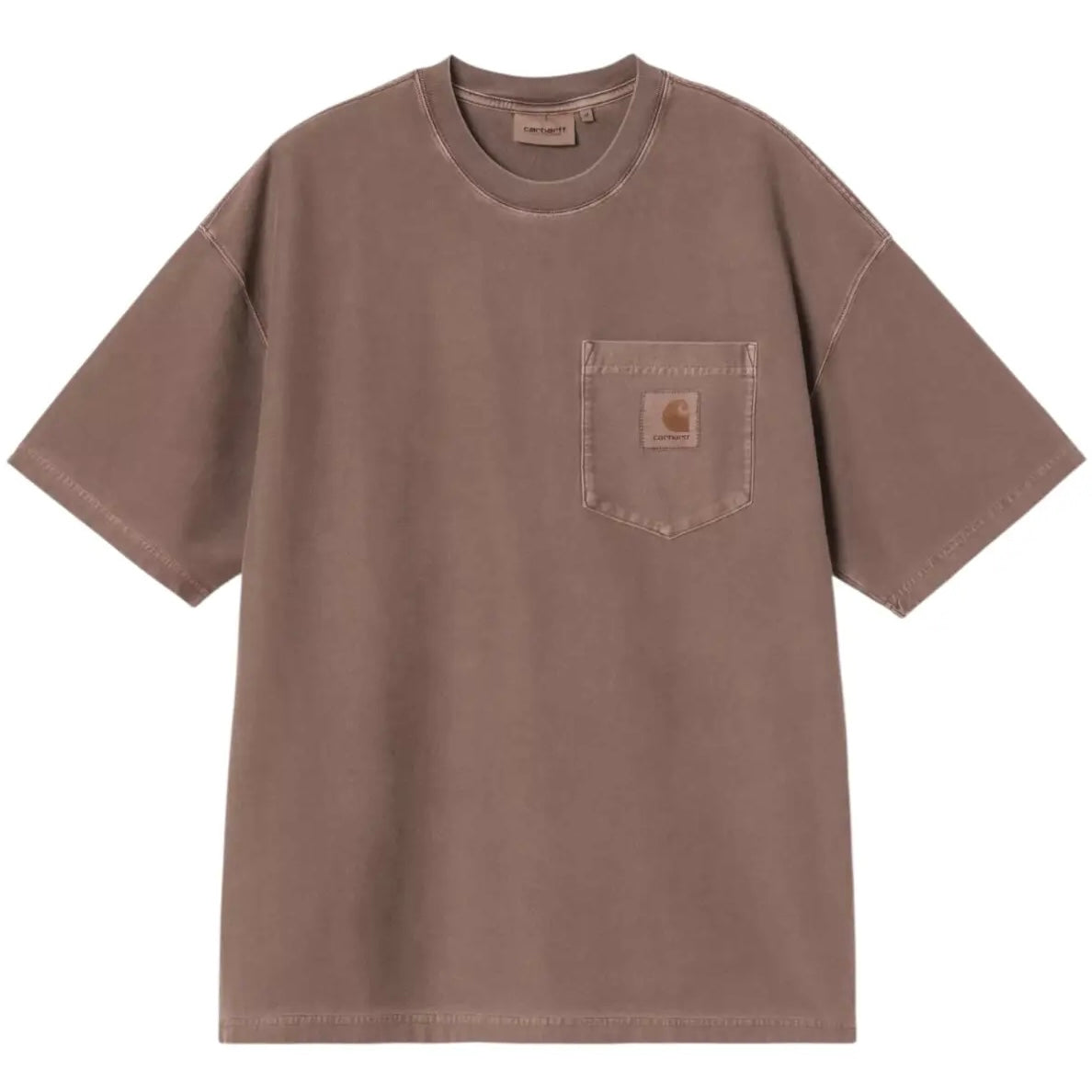 CARHARTT WIP T-Shirt Loose Tasca S/S Tobacco Tinto in Capo